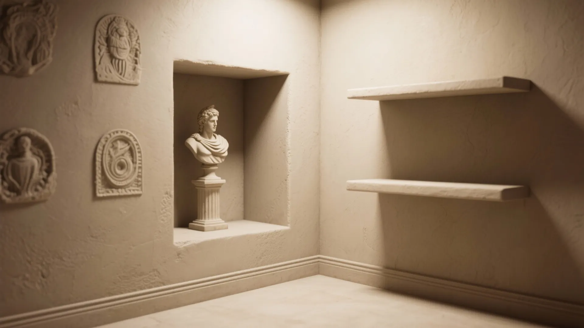 Corner Alcoves and L-Shaped Wall Galleries