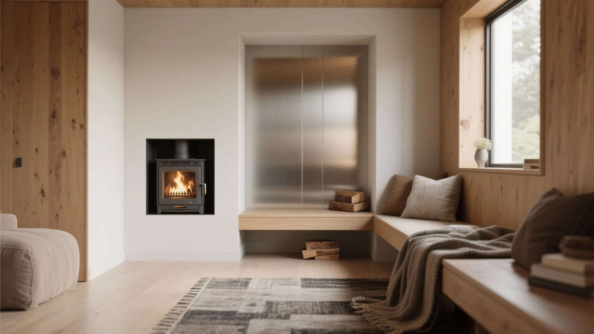 2. Use a corner or alcove to reclaim floor area