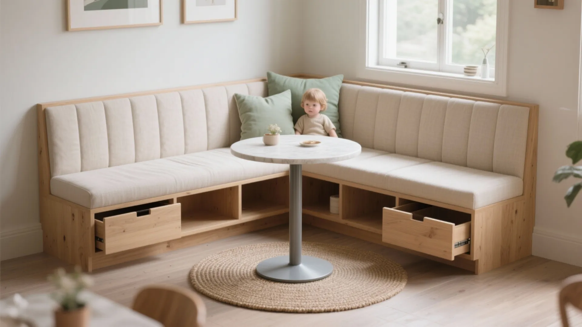 2) Corner Banquette to Reclaim Dead Space