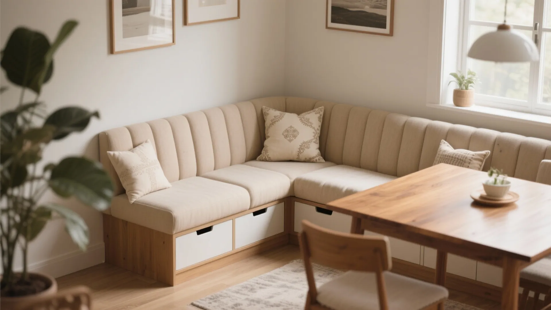 9. Corner Banquette Seating