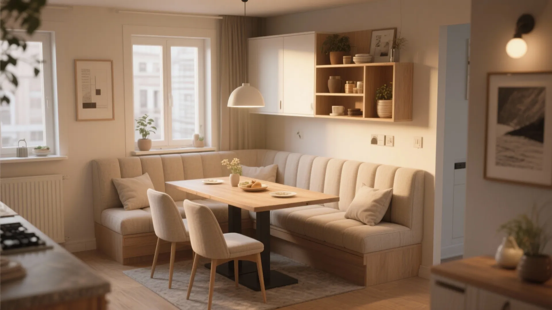 8. Corner Banquette Dining