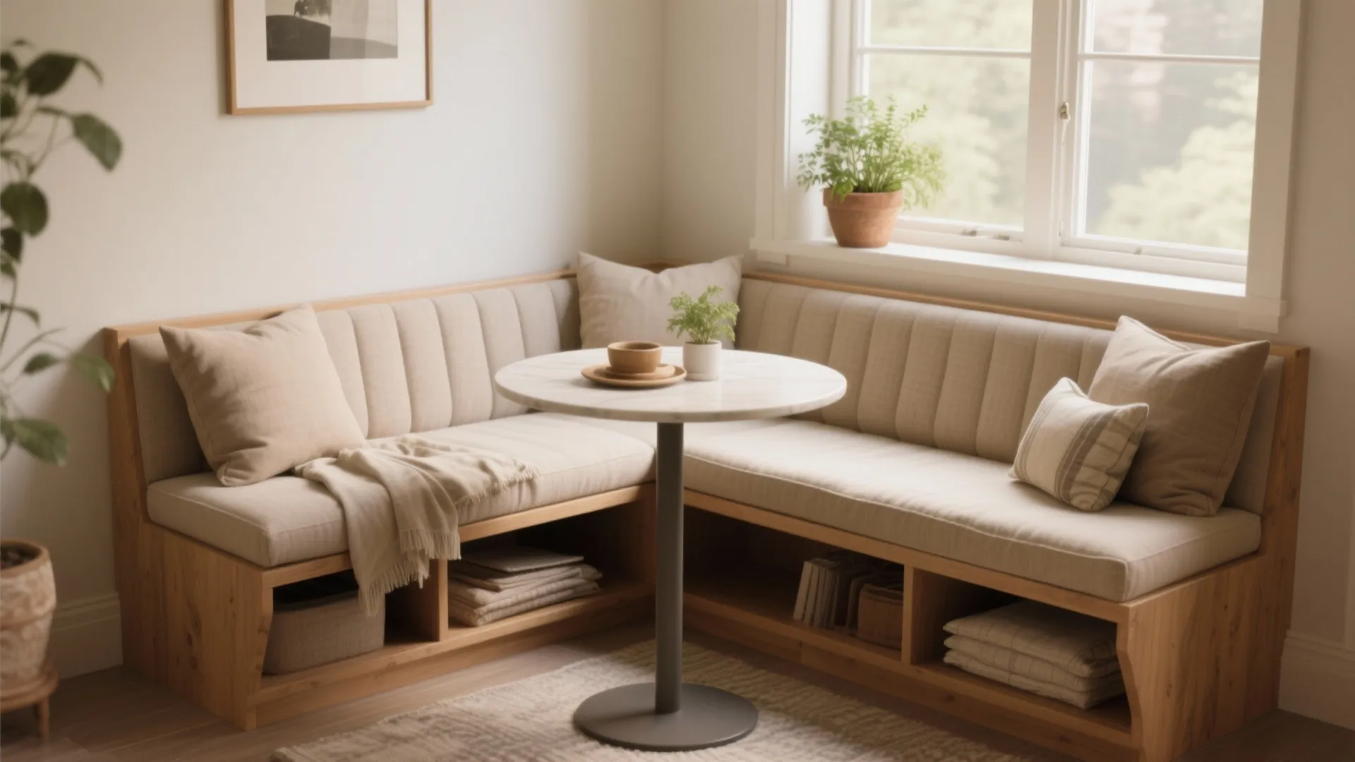 2. Corner breakfast nook with banquette