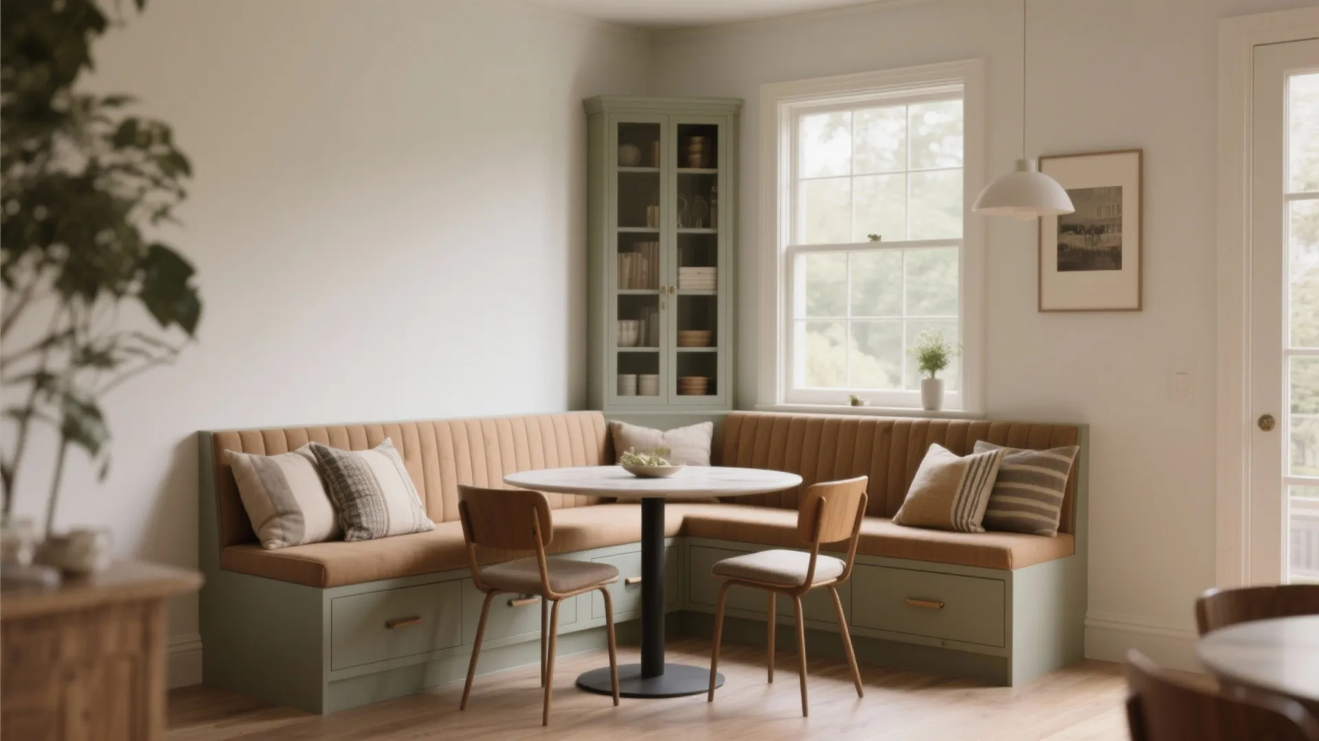 3. Corner Banquette with Integrated Hutch