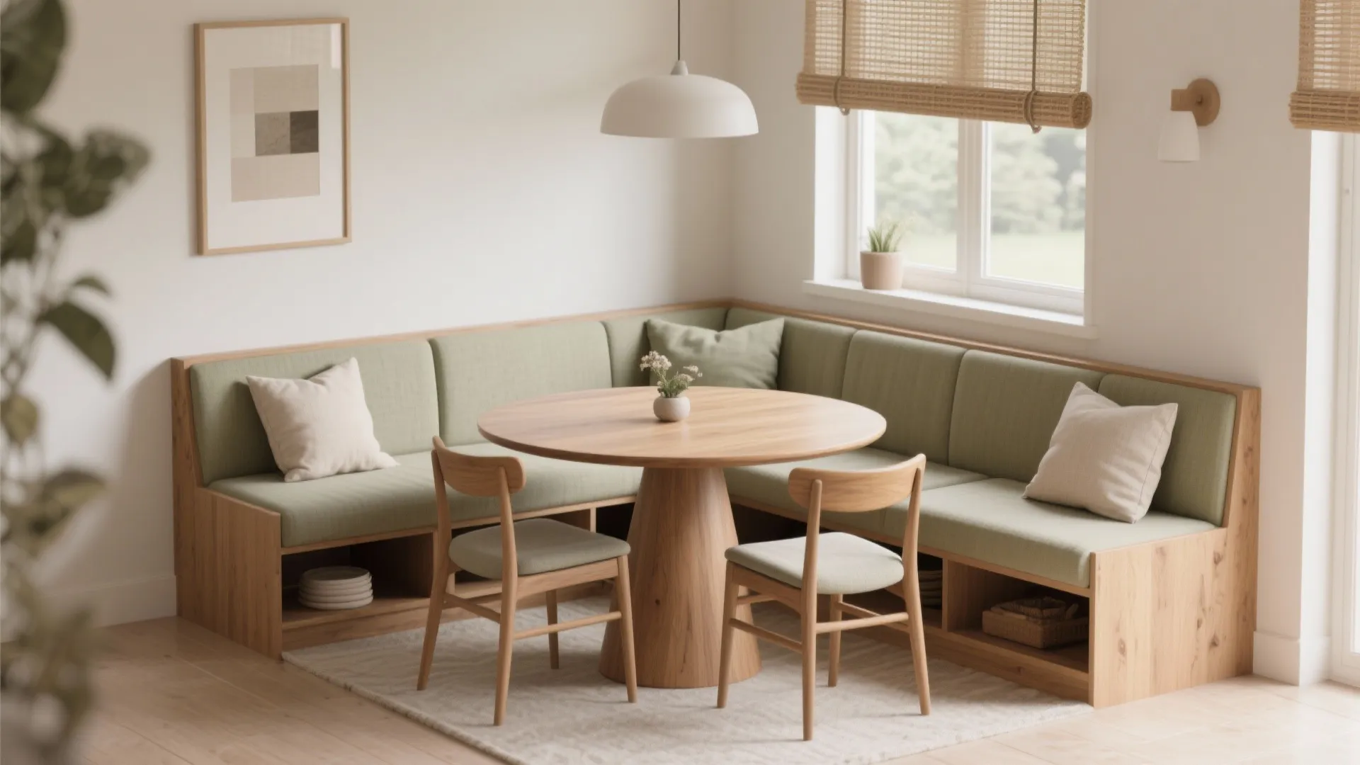 Built-In (or Faux Built-In) Corner Banquette