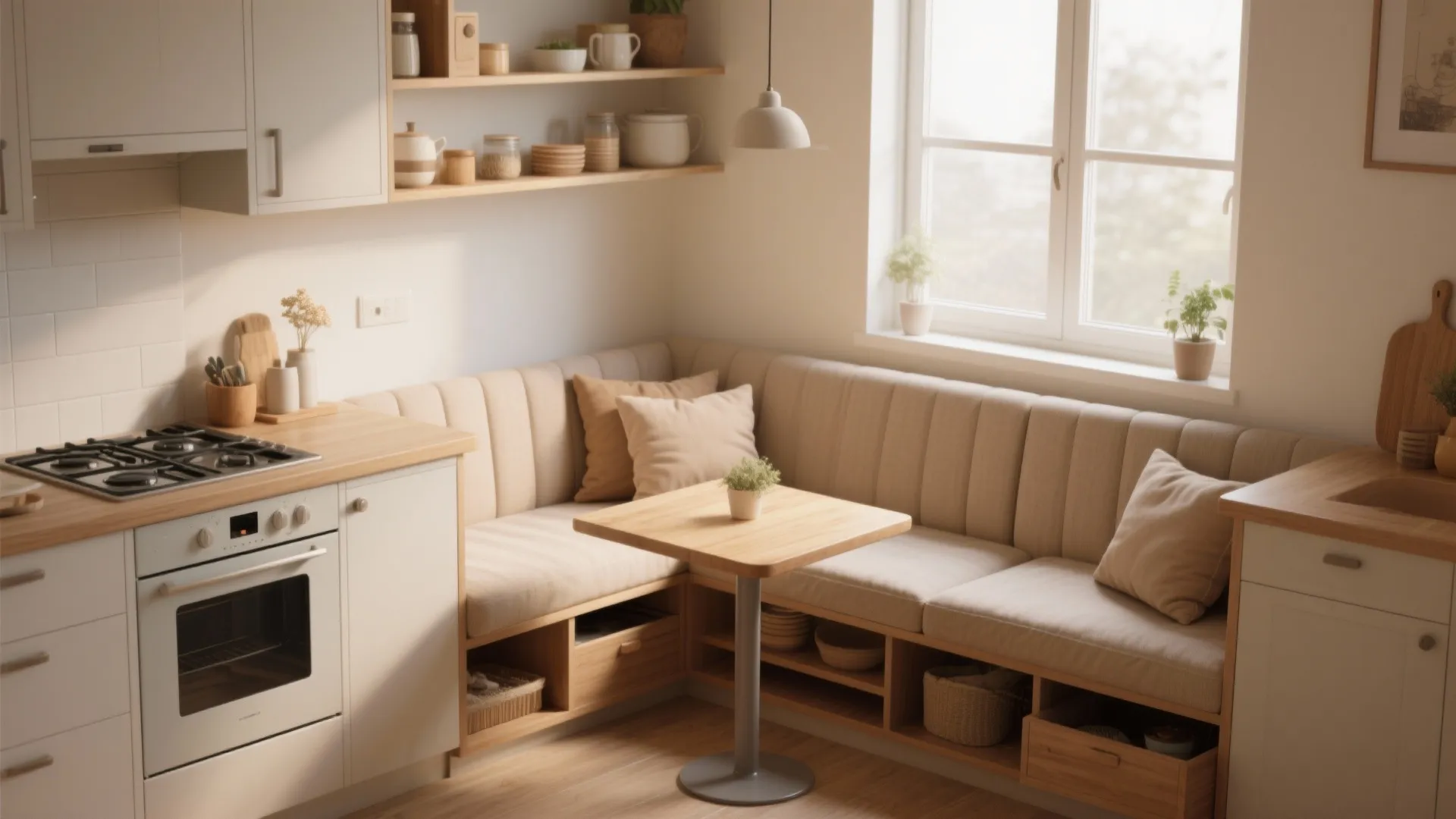 3. Banquette Seating in a Corner