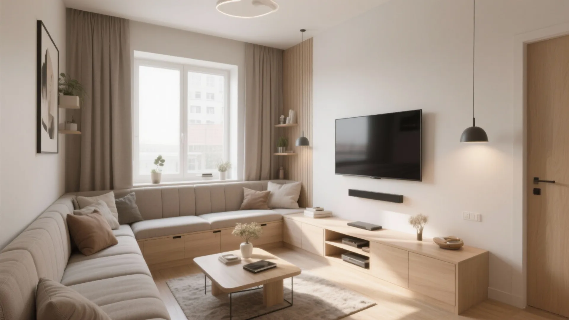 3. Corner Banquette with TV Opposite