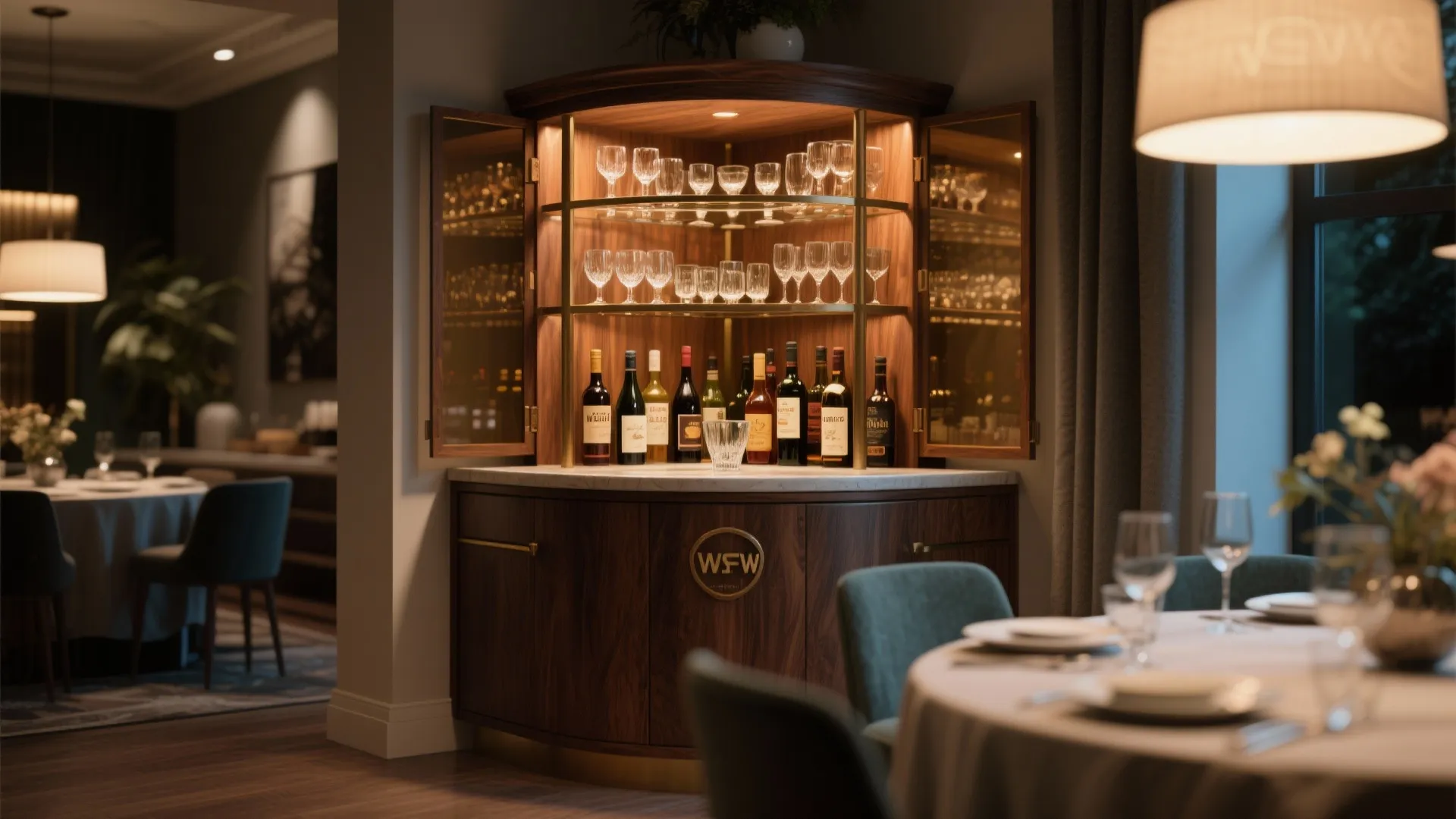 6. Corner Bar Cabinet