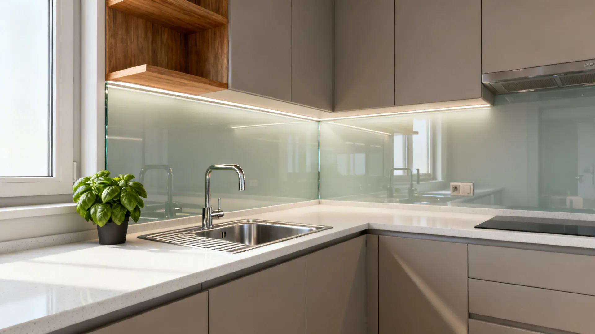 Corner basin design in kitchen: 5 smart ideas