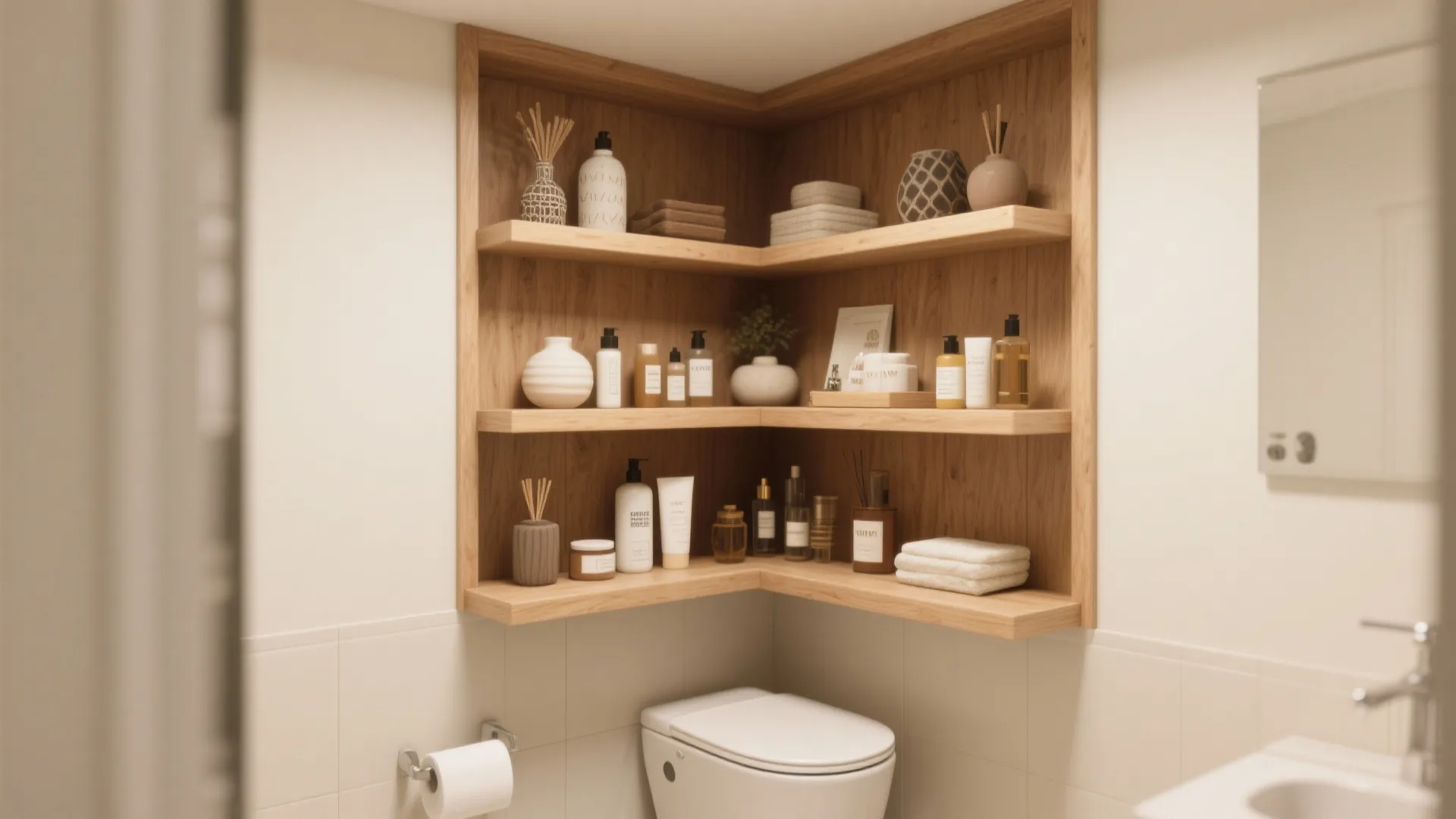 Built-in Corner Shelving