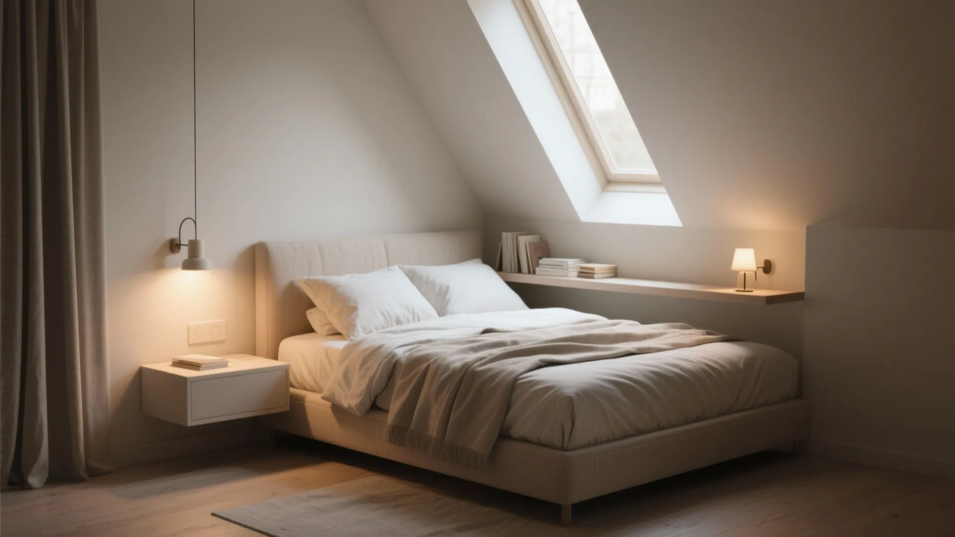 5. Corner Bed with Alcove Lighting