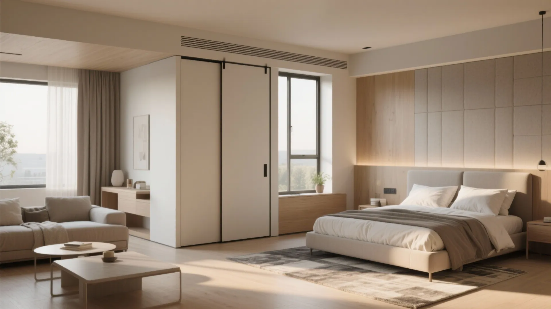 4. Corner Bedroom with Sliding Door