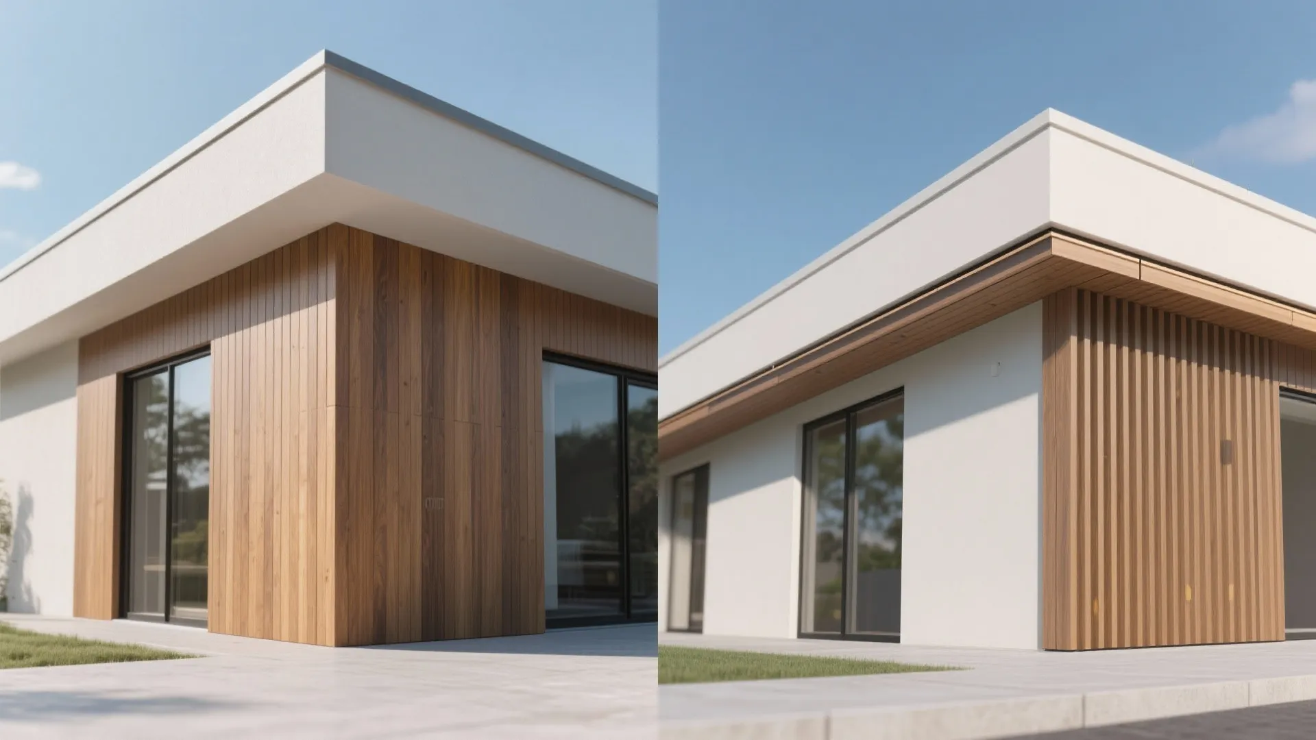 Shadow-Gap Corners for Modern Lines