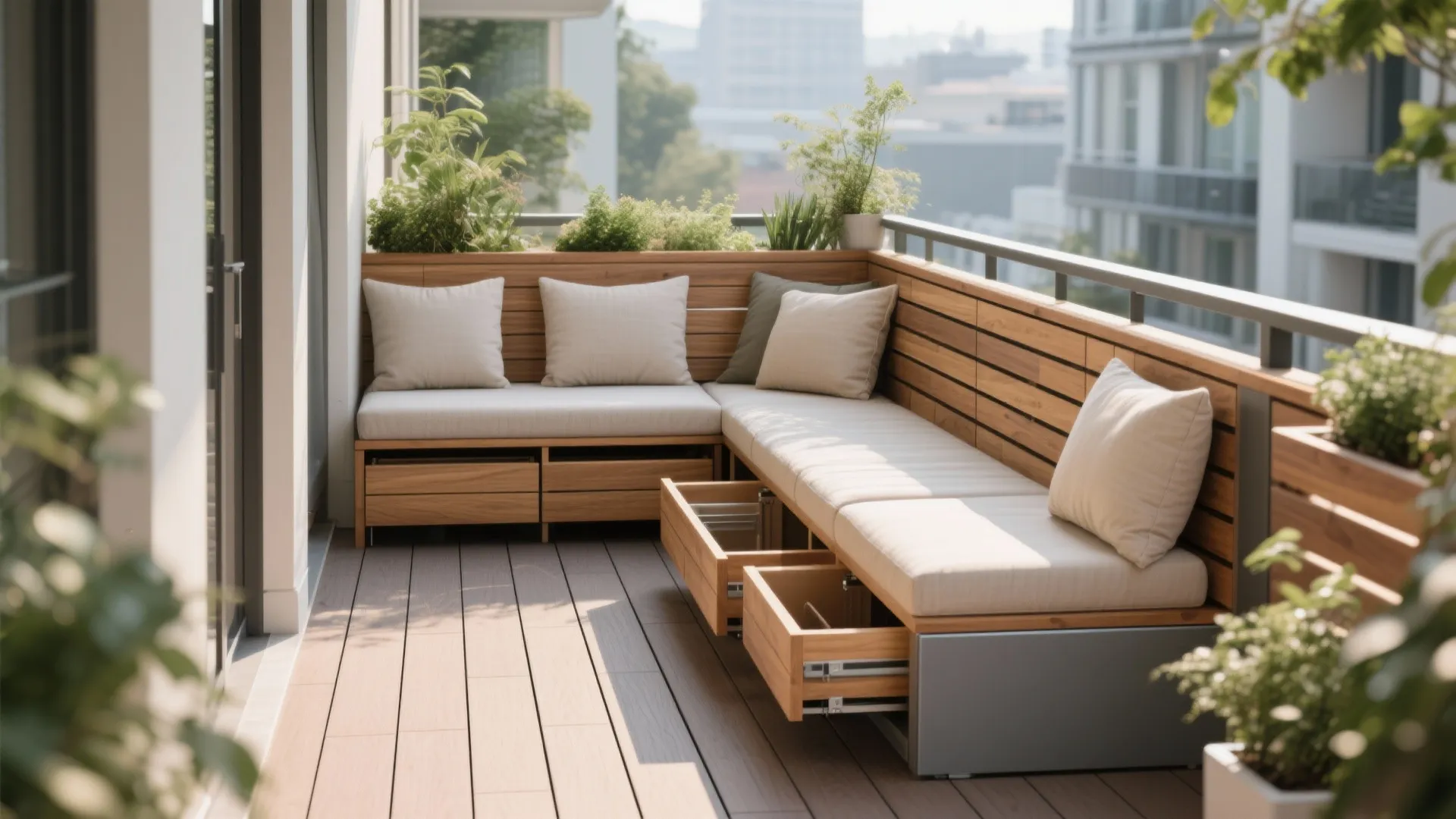 Built-In Corner Seating with Hidden Storage