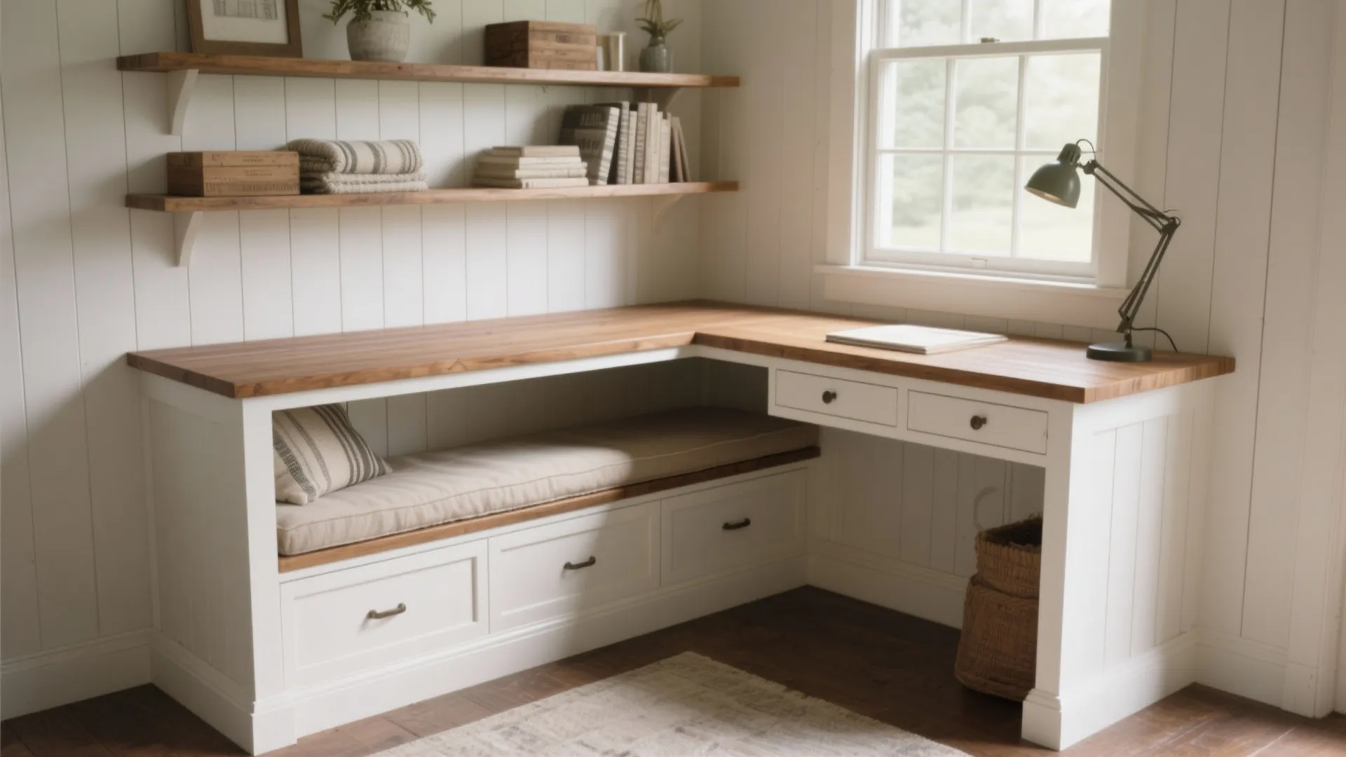 3. Corner built-in with bench storage