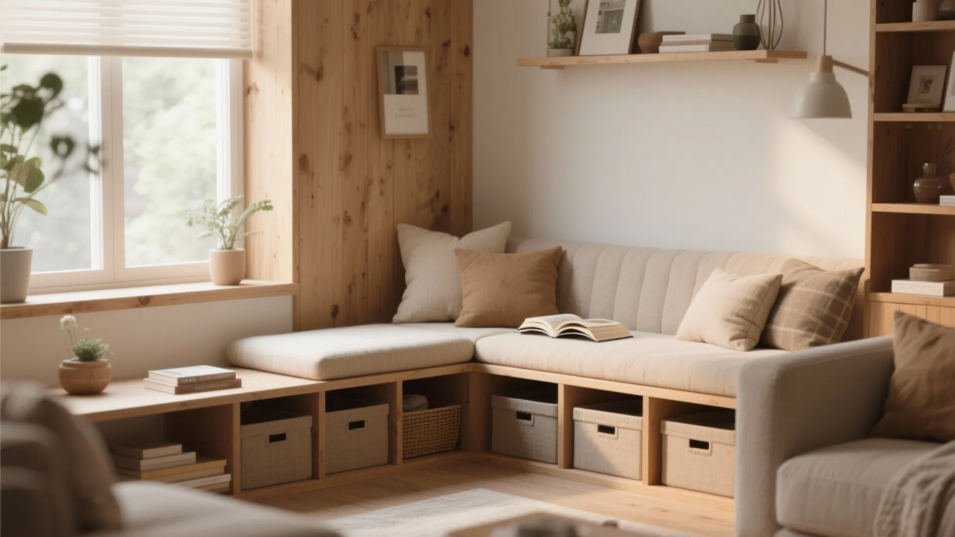 Corner Bench with Under-Storage
