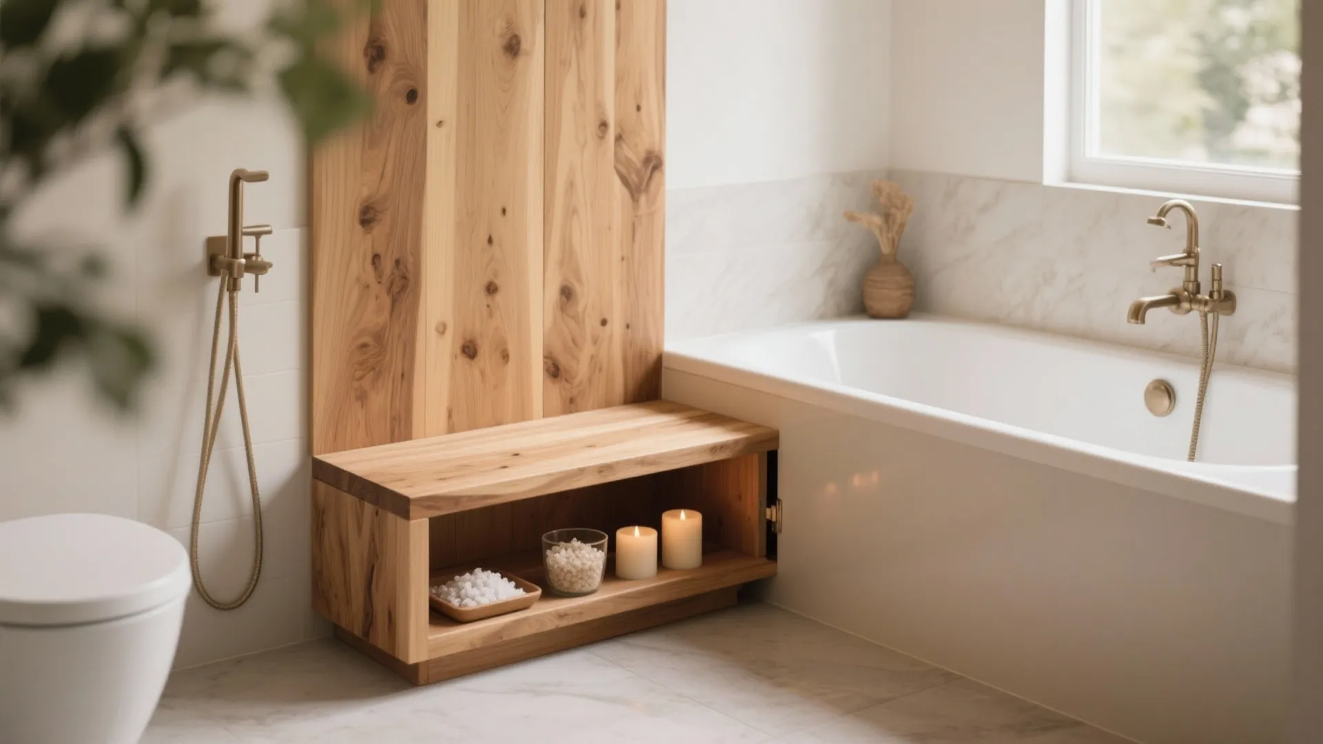 Corner Bench with Hidden Storage