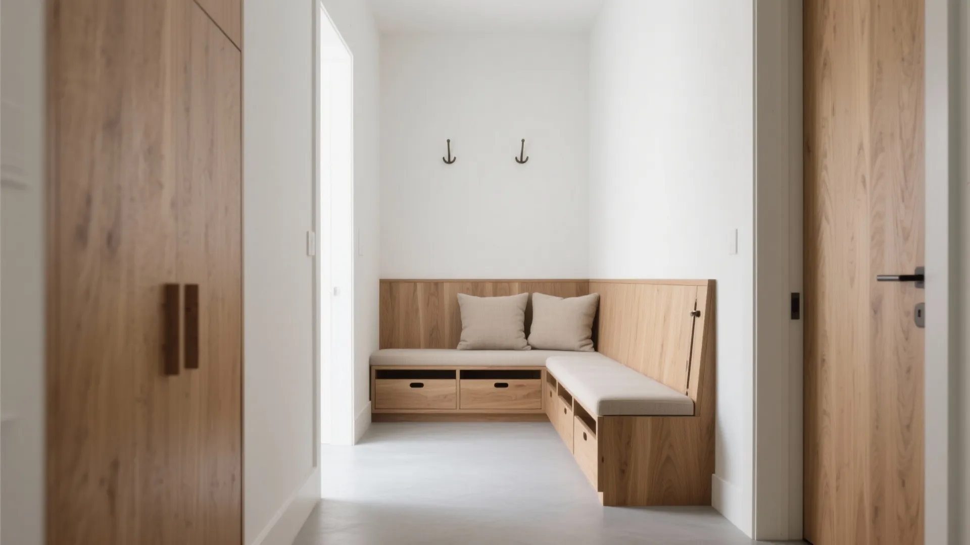 Built-in Corner Bench with Hidden Storage