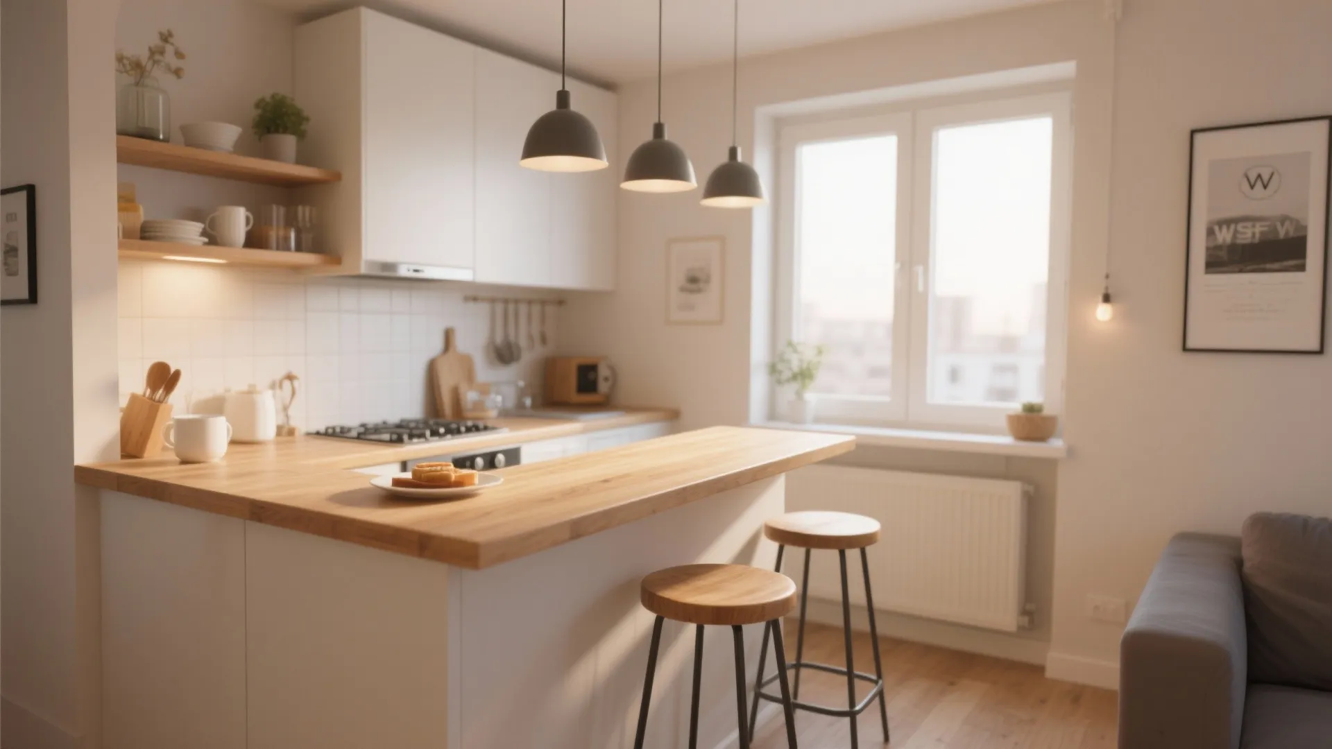 6. Build a Corner Breakfast Bar