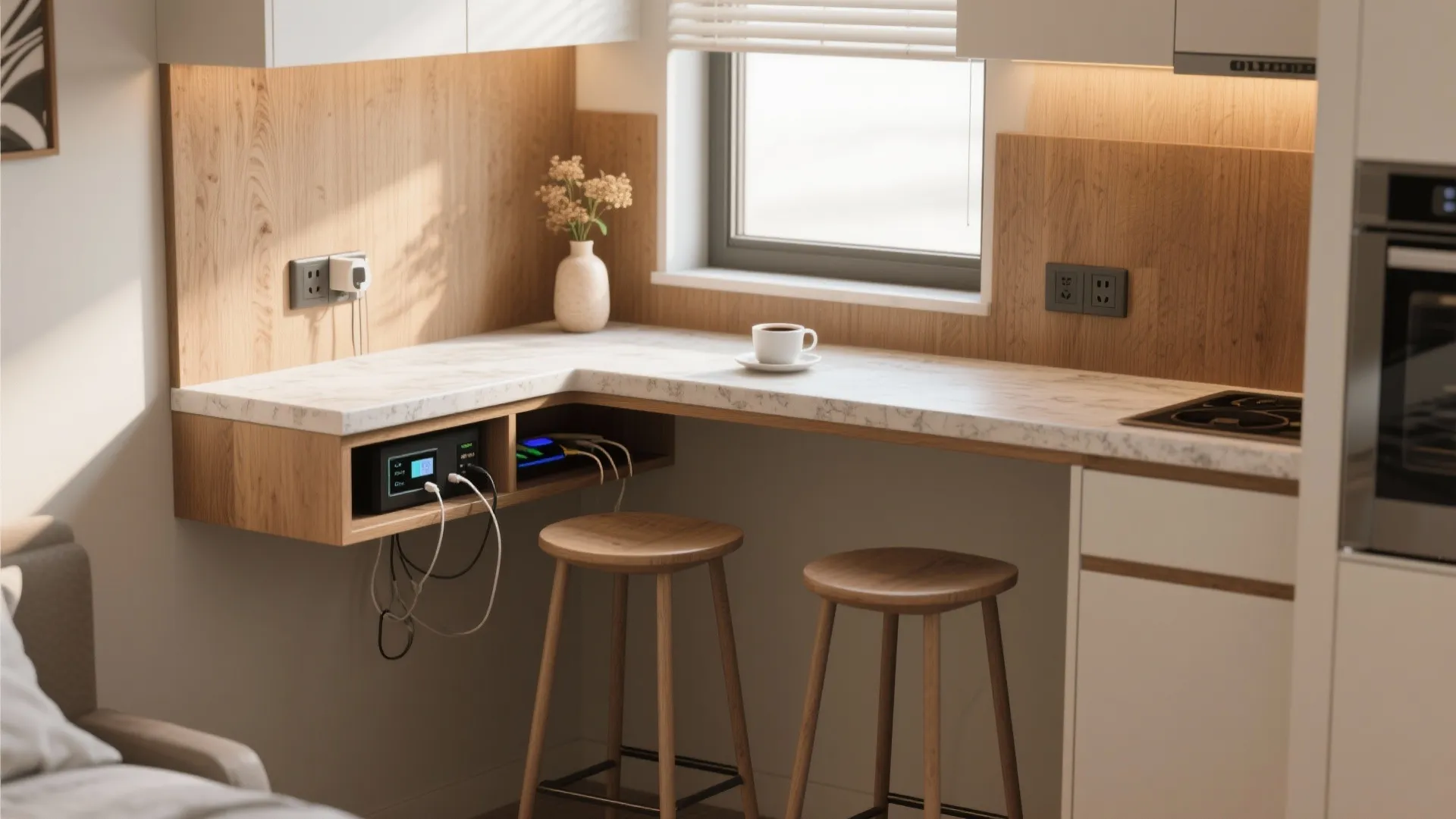 5. Mini Breakfast Bar or Charging Station