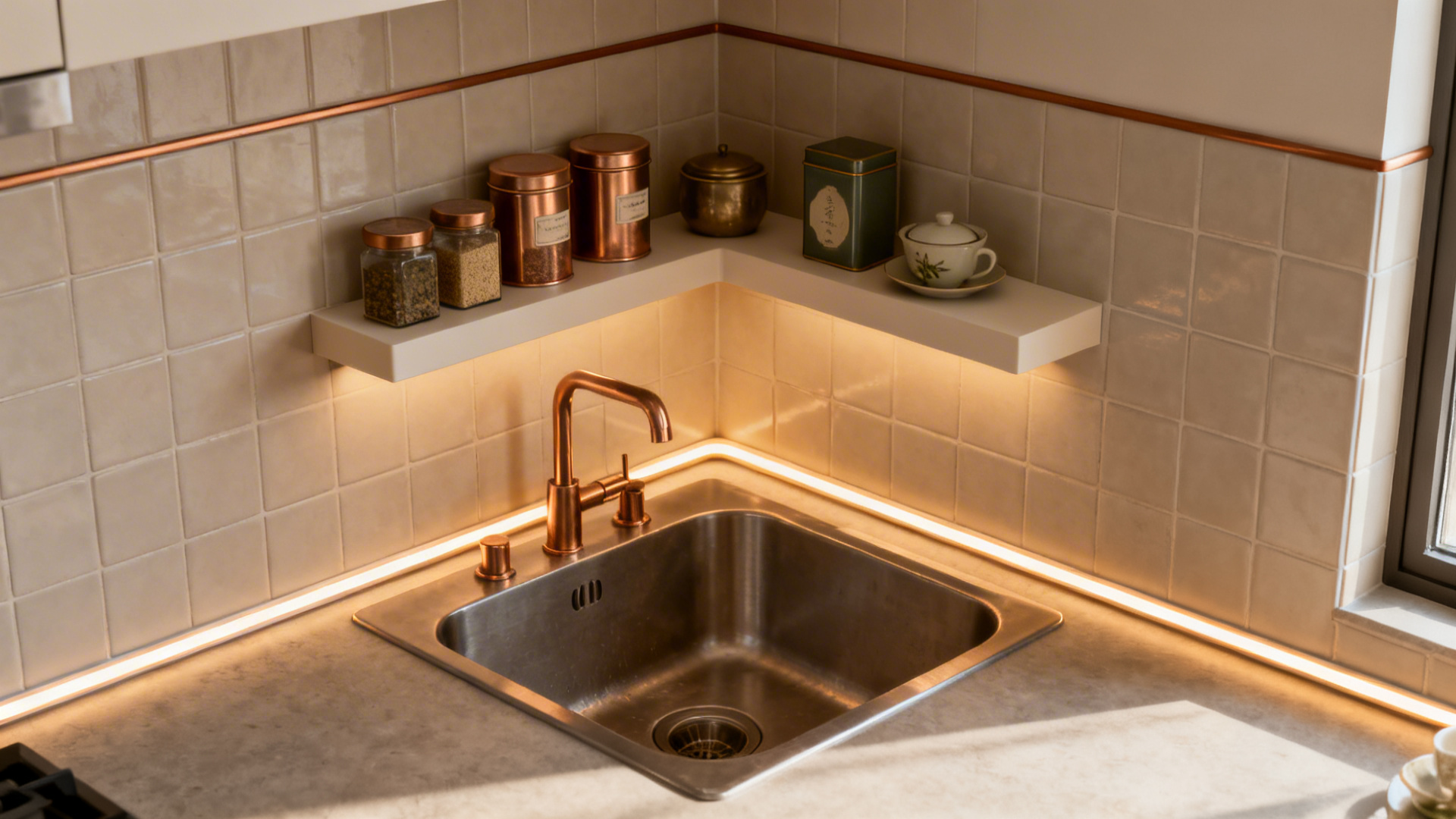 Counters Too Full? Over the Kitchen Sink Shelf Ideas
