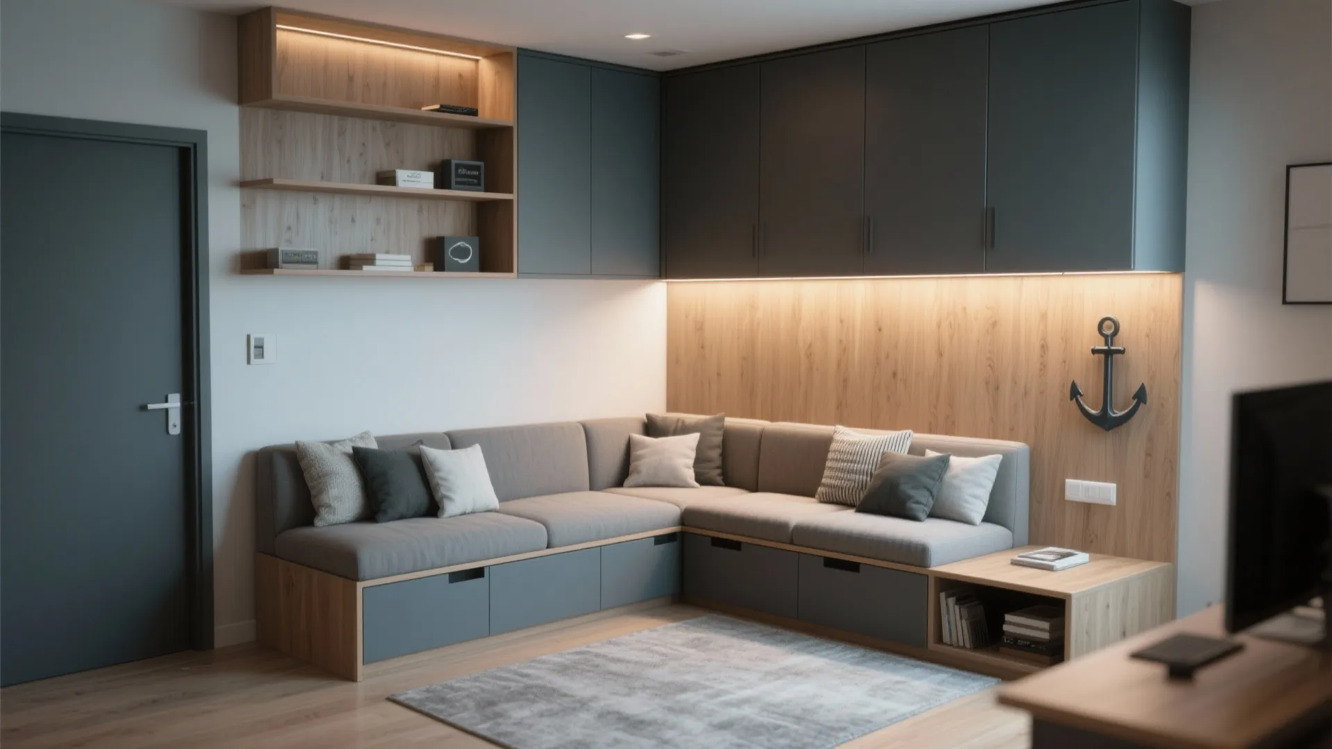 5. Corner sofas with built-ins for maximum function