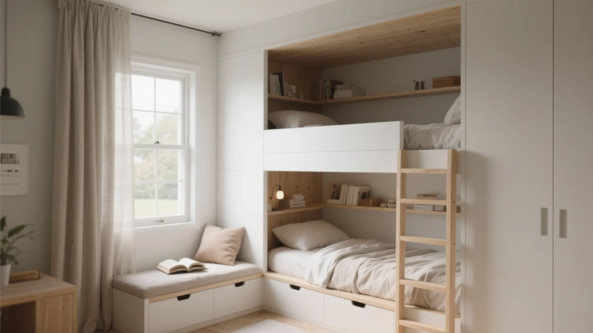 2. Corner bunk to free up circulation