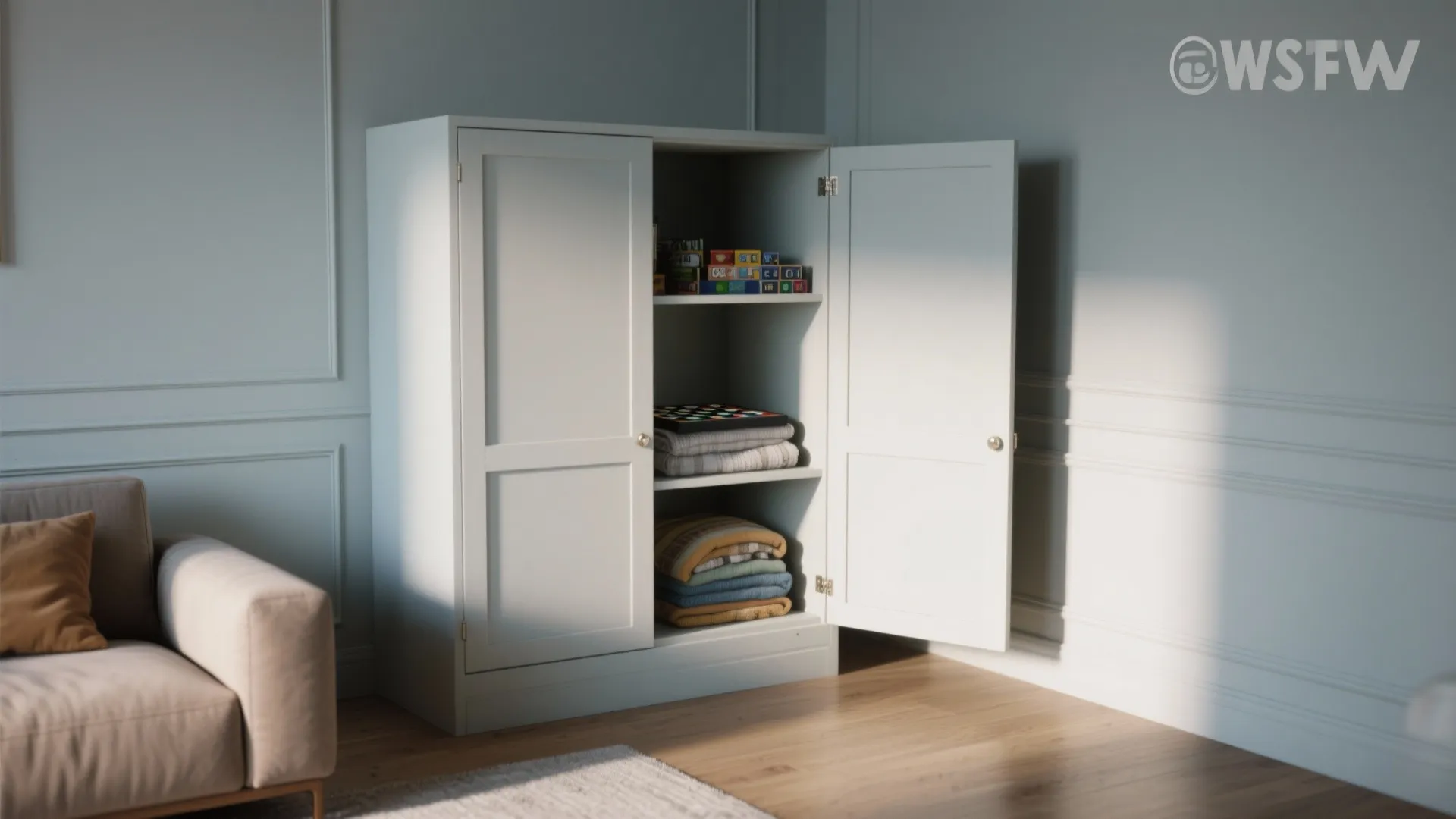 Corner Door Cabinet That Feels Invisible