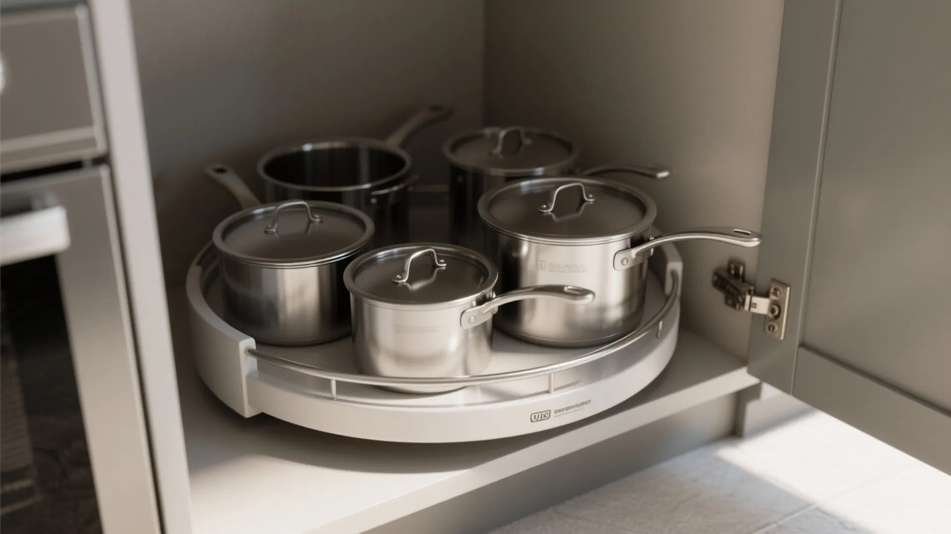 L-shaped micro-kitchen that maximizes worktop