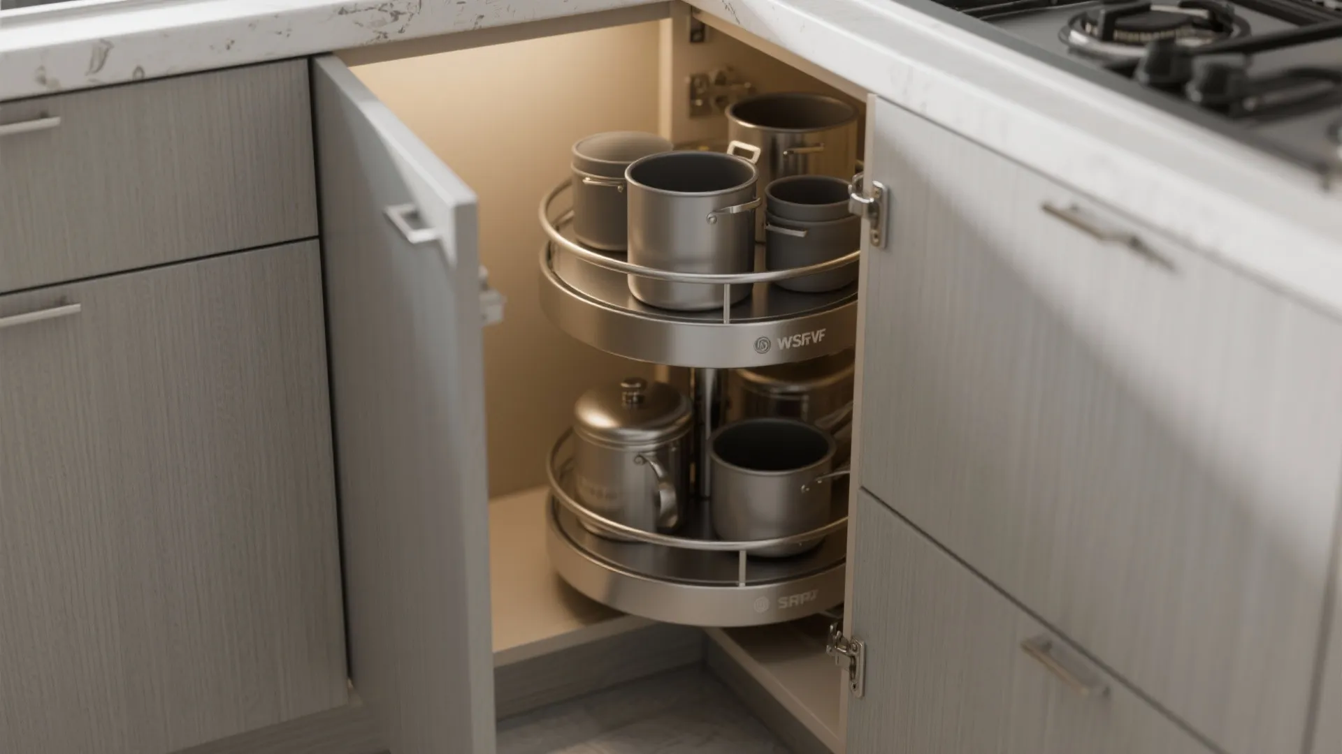 L-Shaped Small Kitchen Layout That Works With 3 BHK Flow