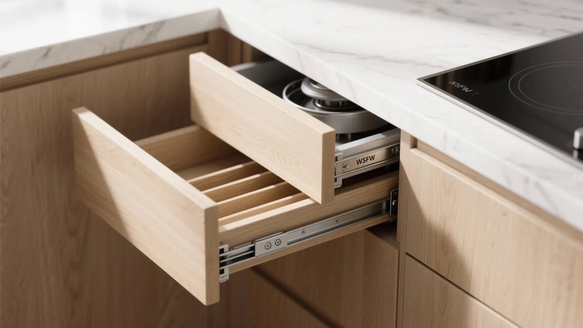 L-shaped small kitchen planning