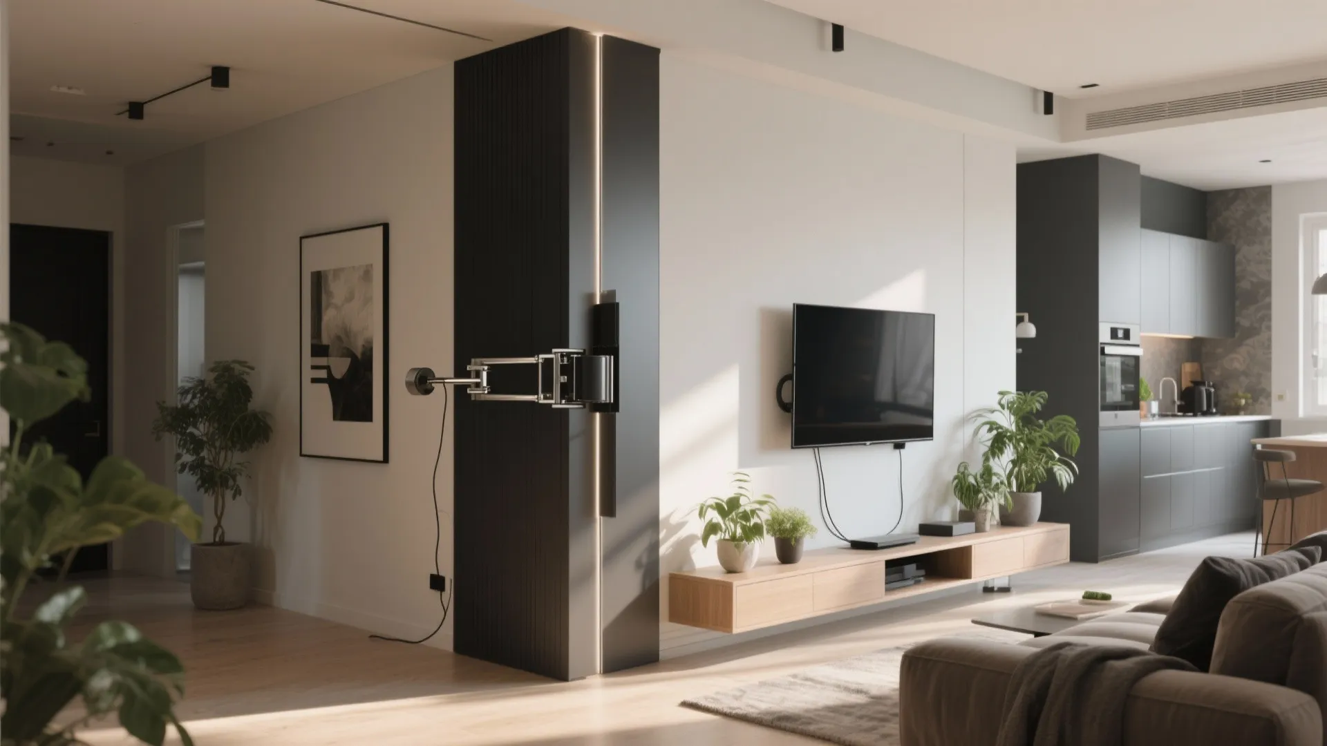 Corner or Asymmetric TV Wall with Swivel Mounts (Tricky Rooms Solved)