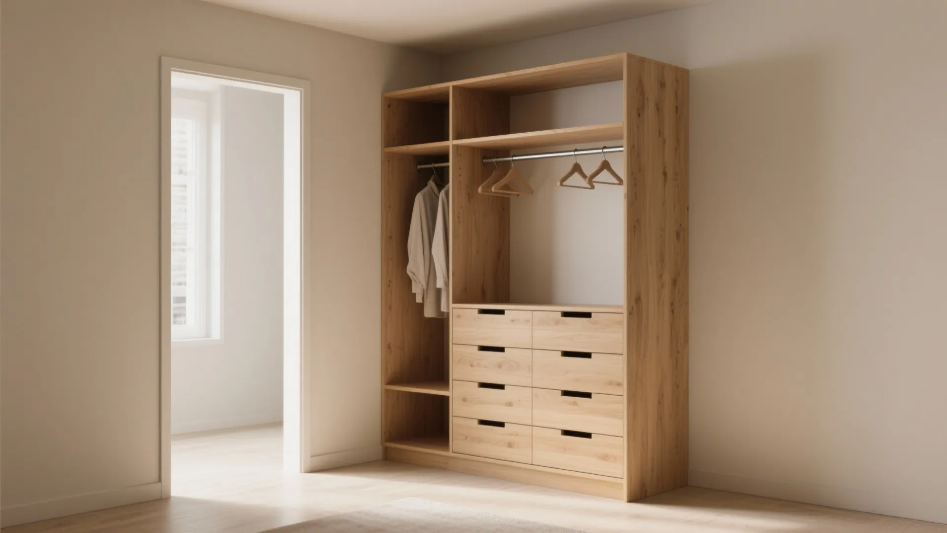 2. Corner Freestanding Closet to Rescue Dead Space