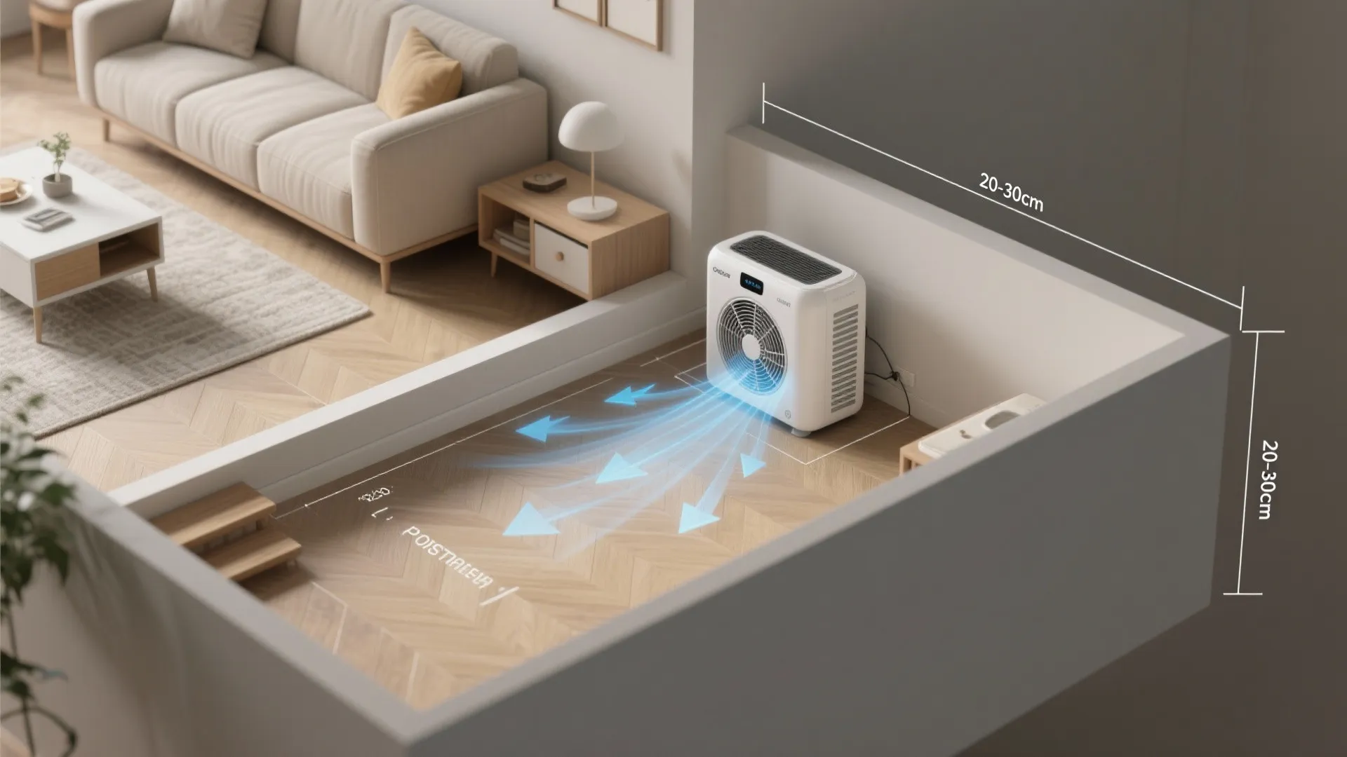 3. Corner airflow corridor