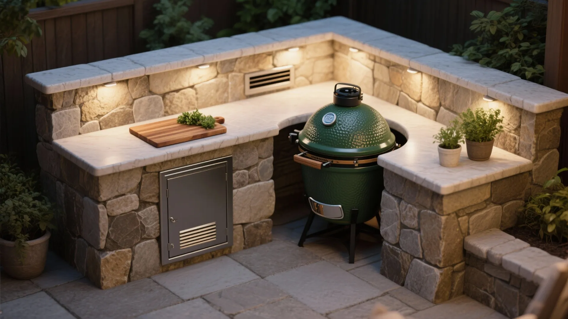 1. Corner Built-In with Counter Wrap