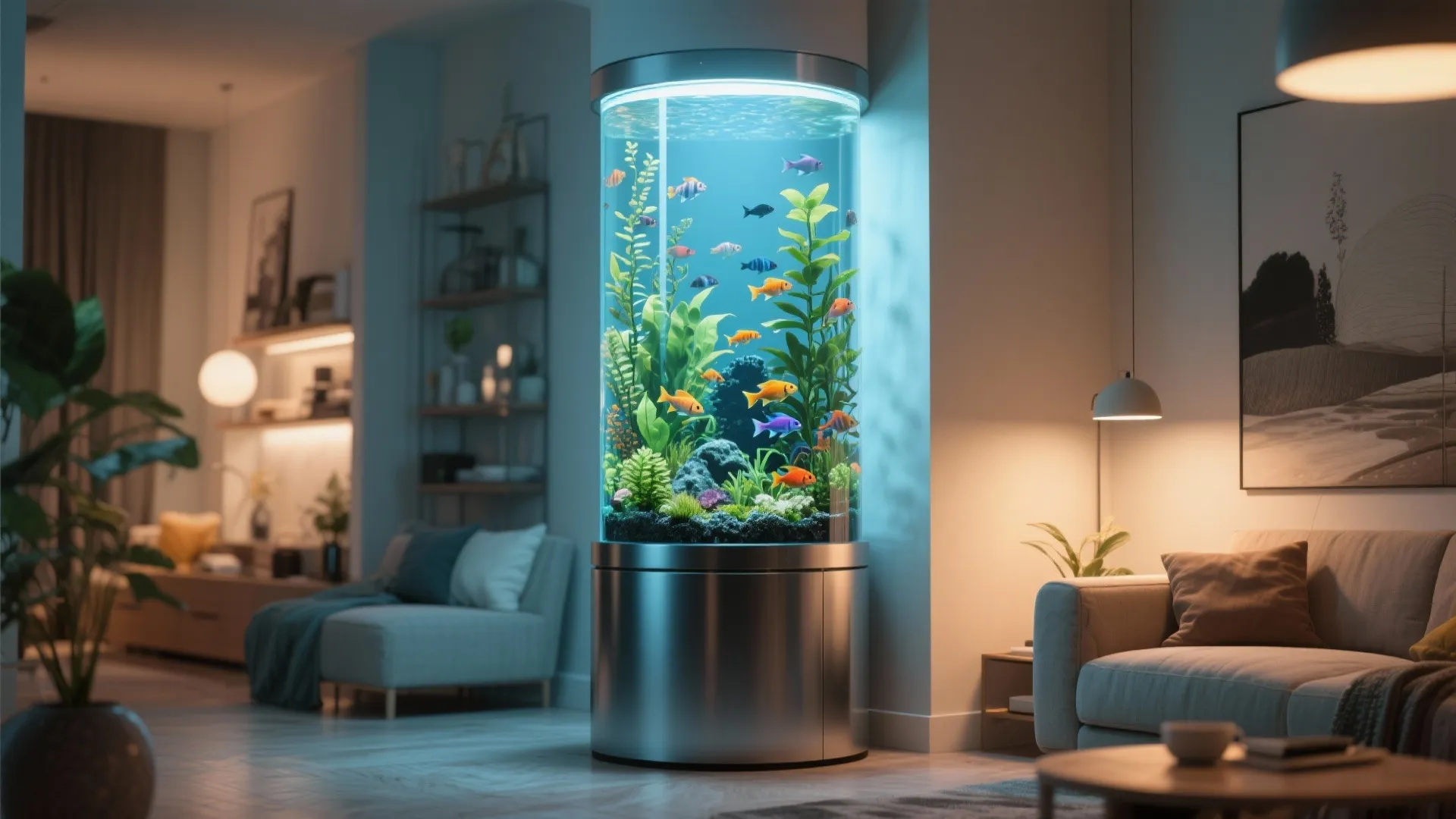 Corner Cylinder Aquarium
