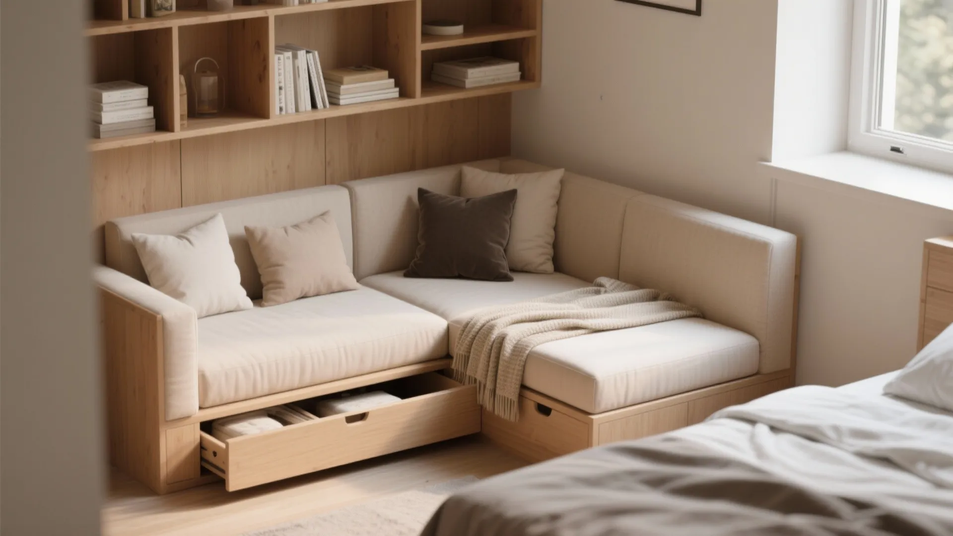 2. Corner daybed that works double duty