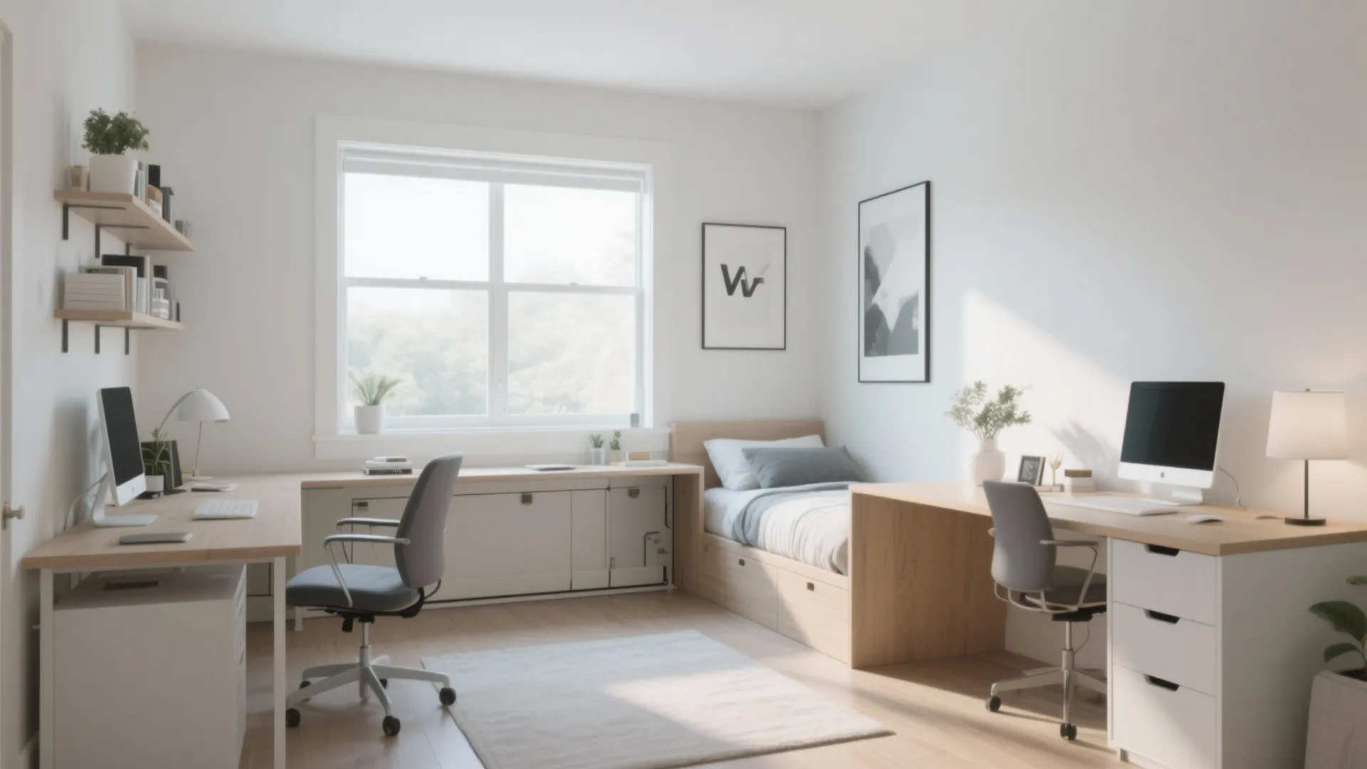 9. Corner Desk and Murphy Bed Combo