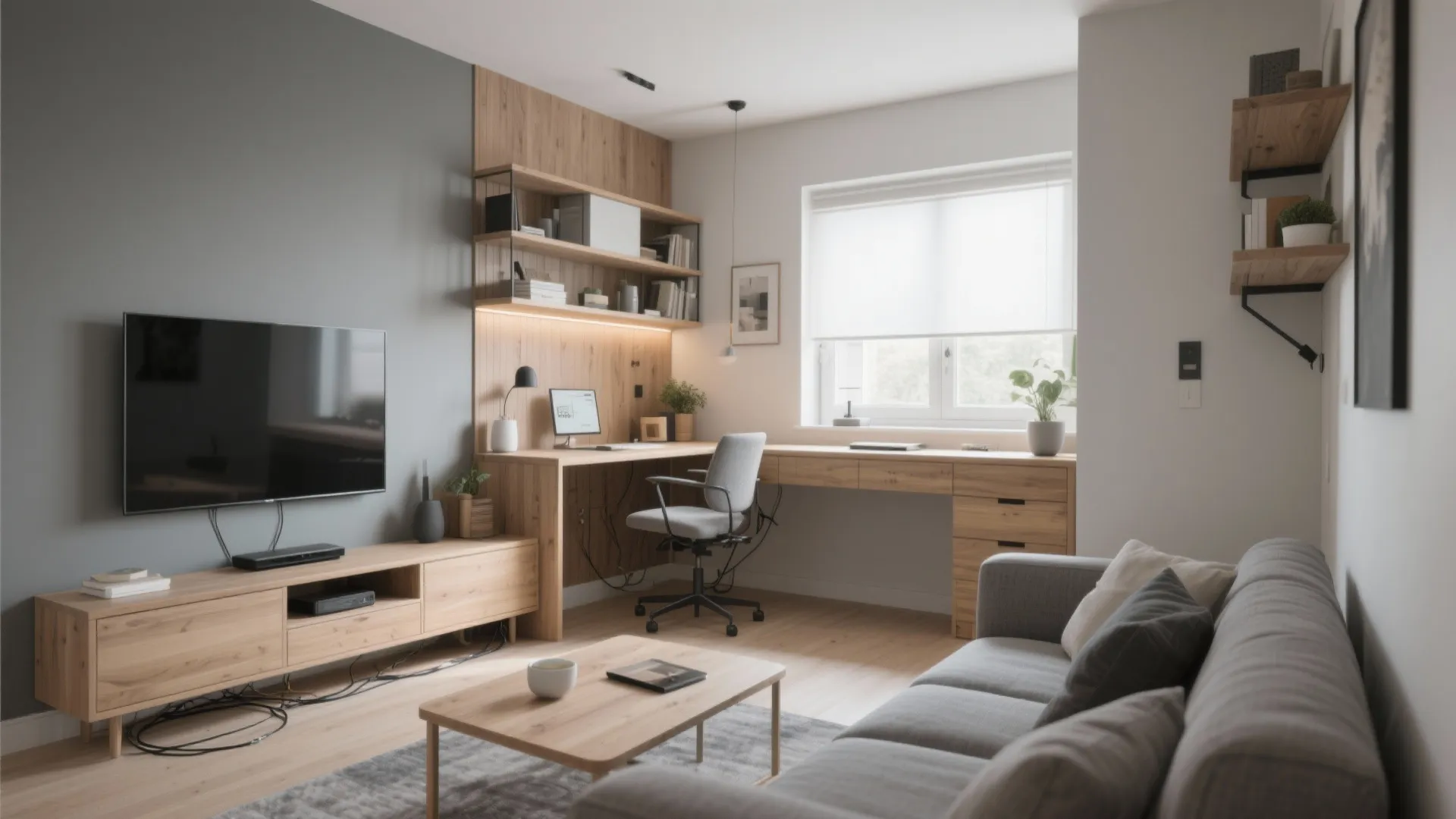 5. Corner Desk Meets Media Unit