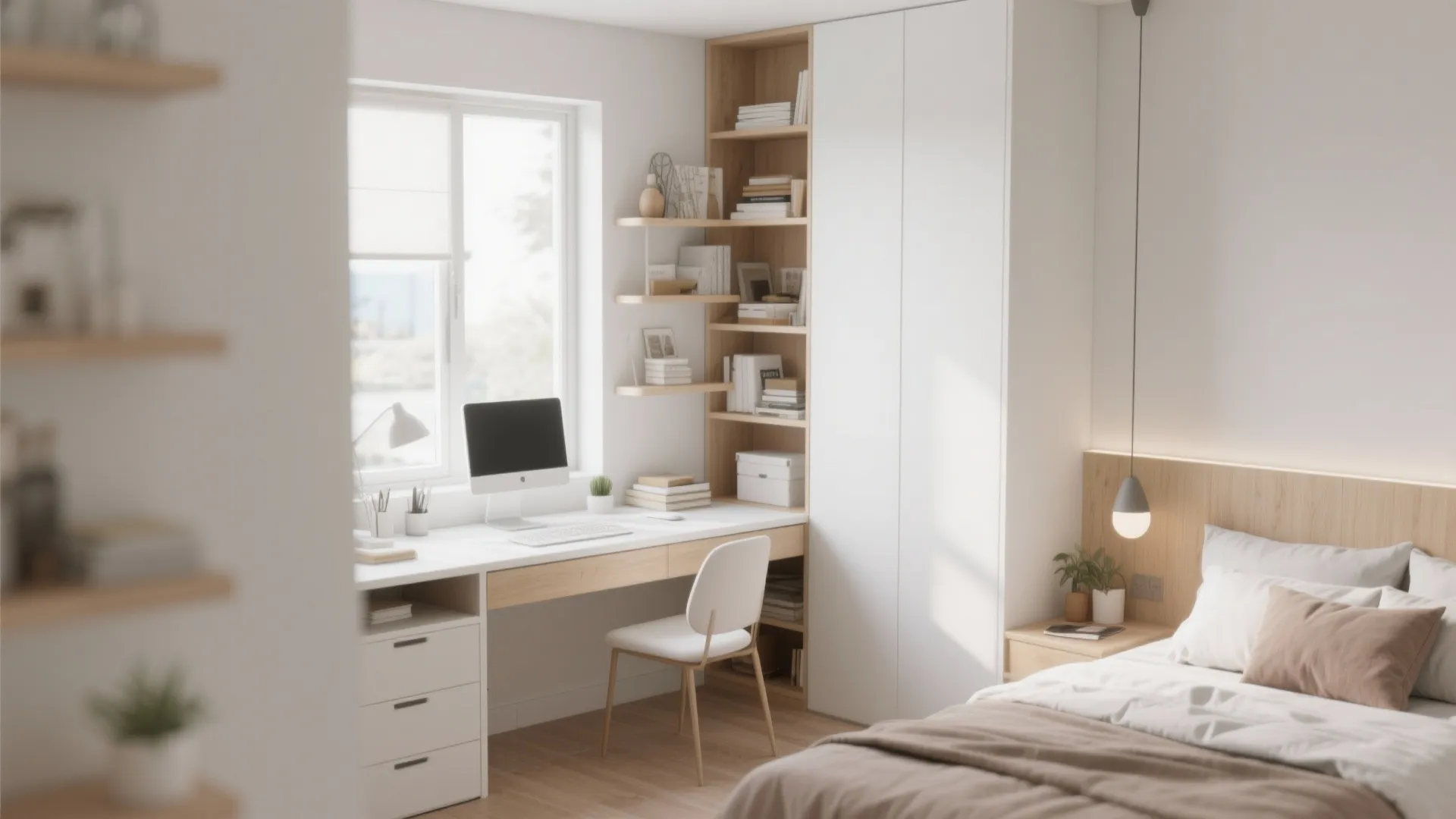 5. Corner Desk with Shelving