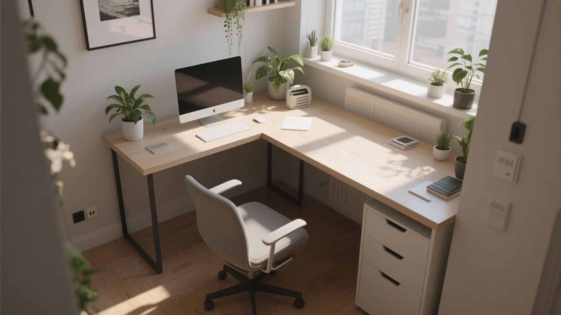 2. Corner Desks for Tight Spots