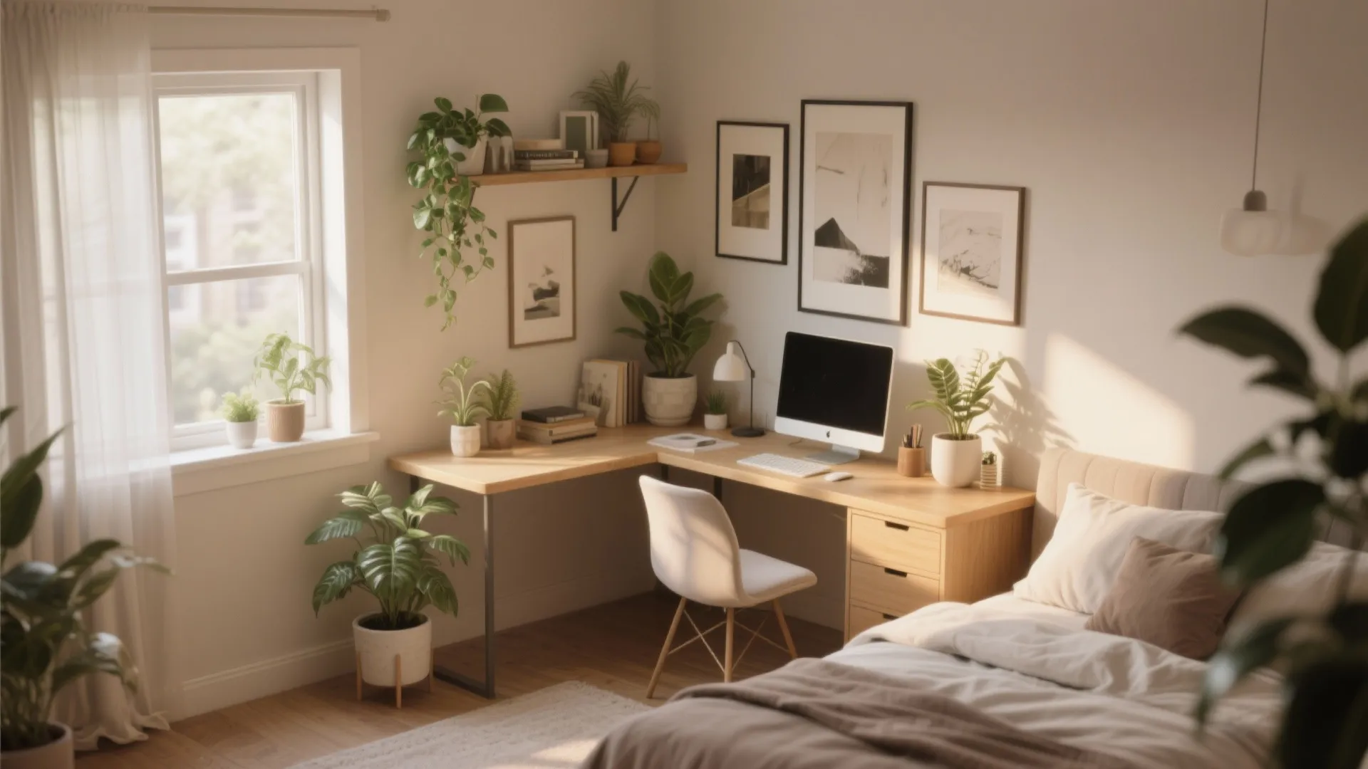 1. Corner Desks That Tuck In Tight