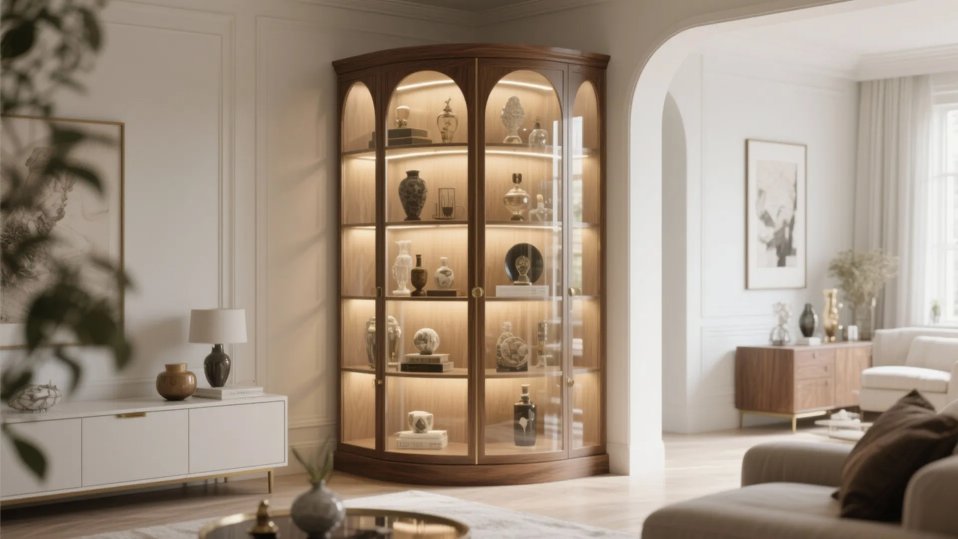 8. Corner Display Cabinet