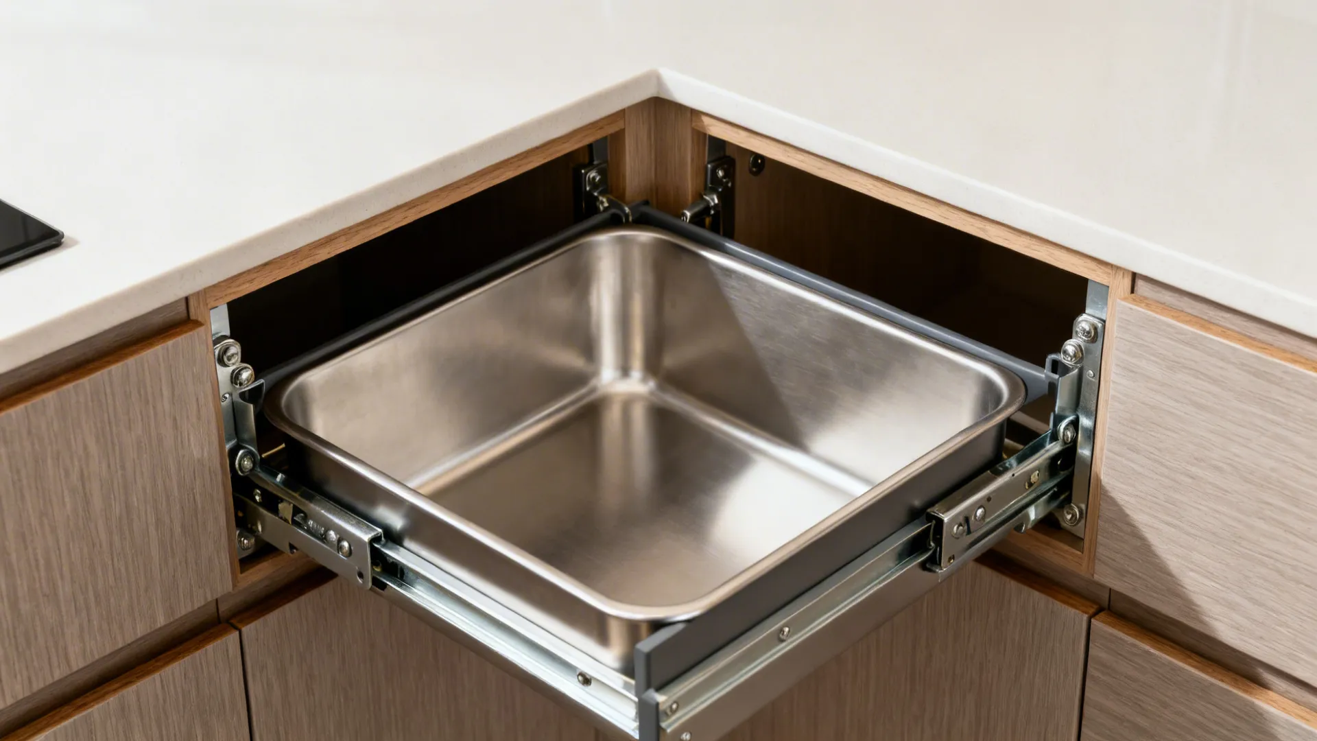 L-shaped micro layout for more counter space