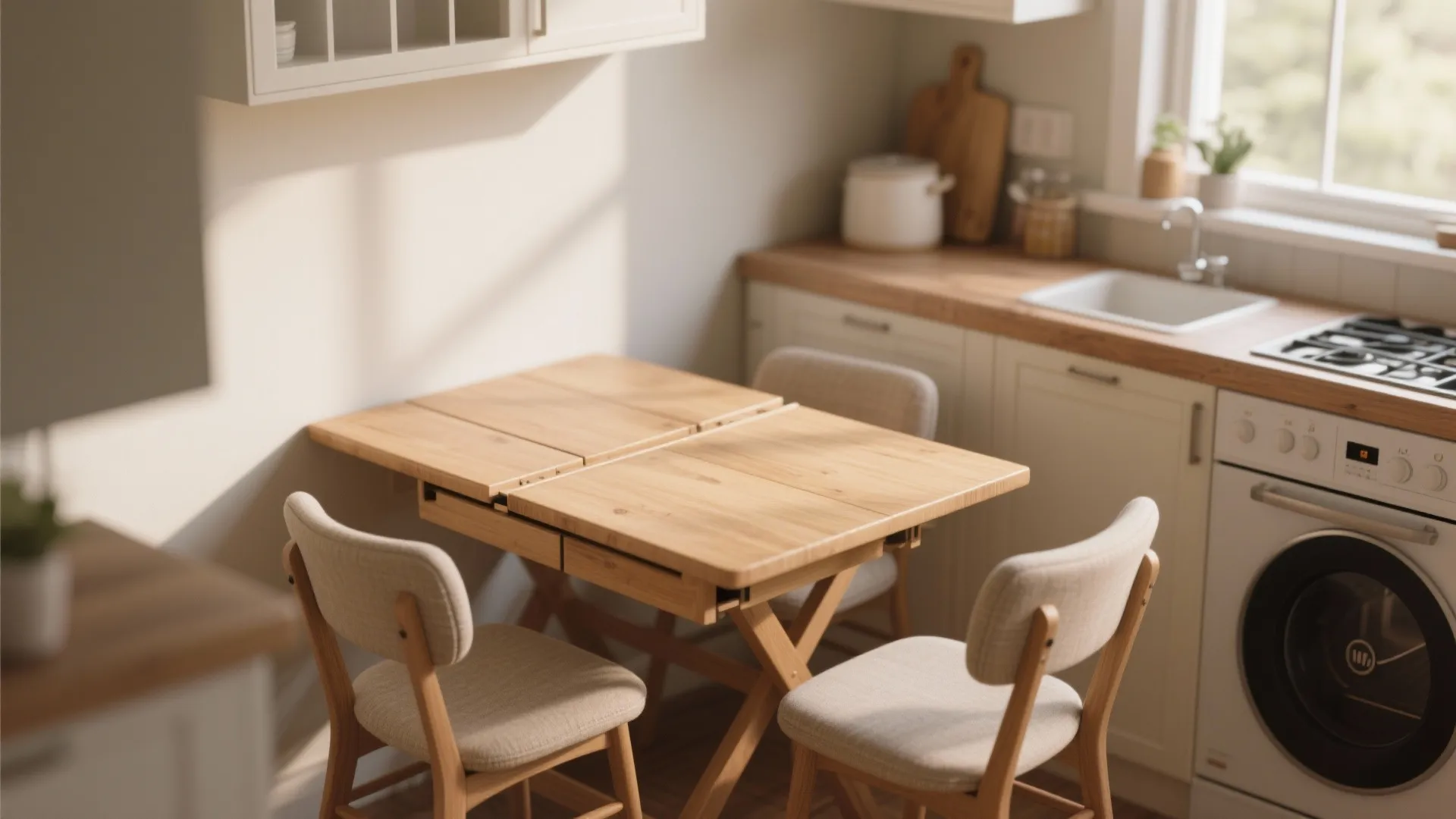 9. Corner Drop-Leaf Table