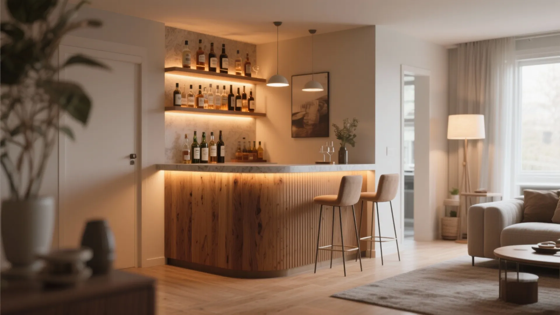 10. Compact Corner Bar