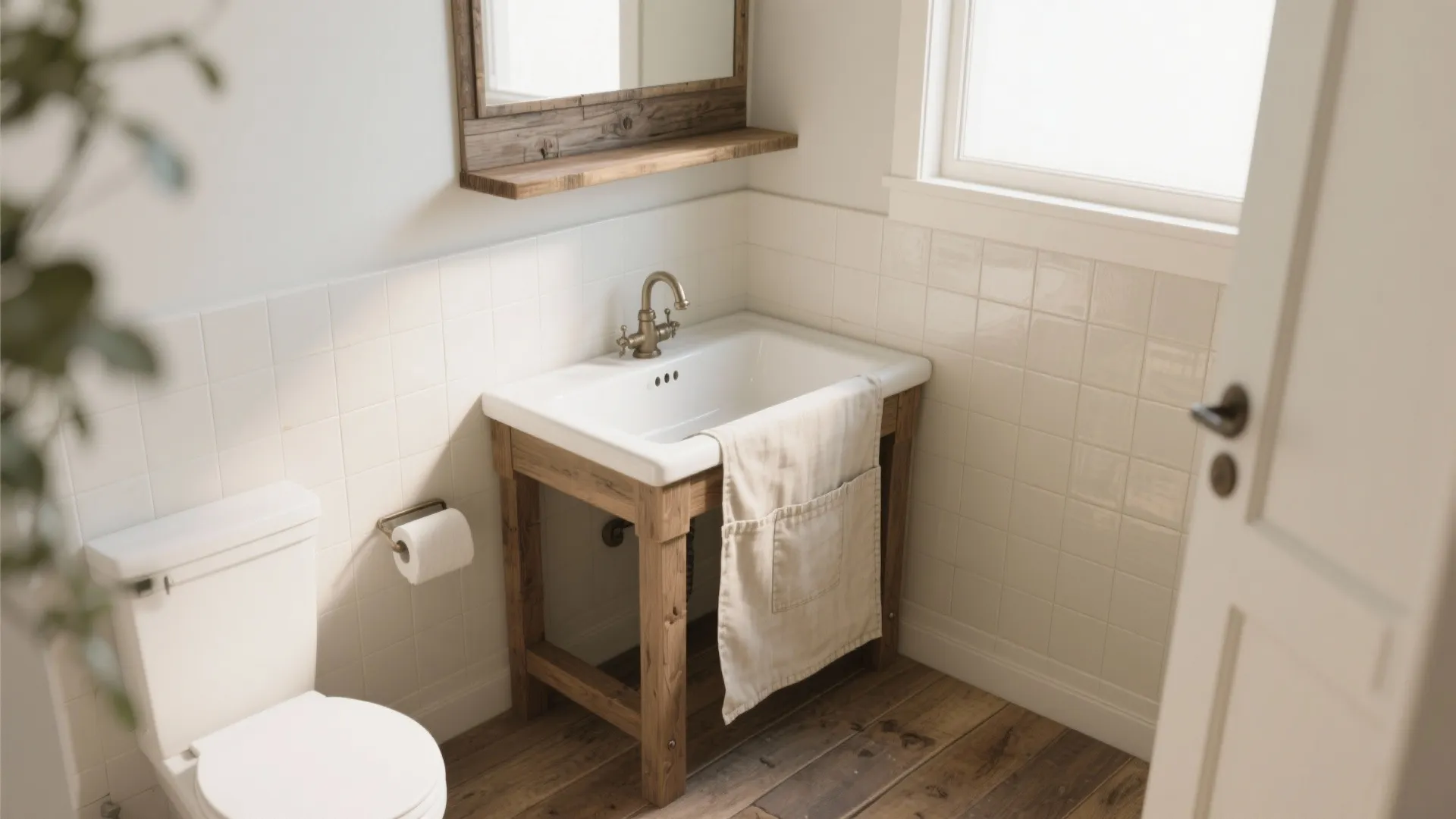 3. Corner farmhouse sink