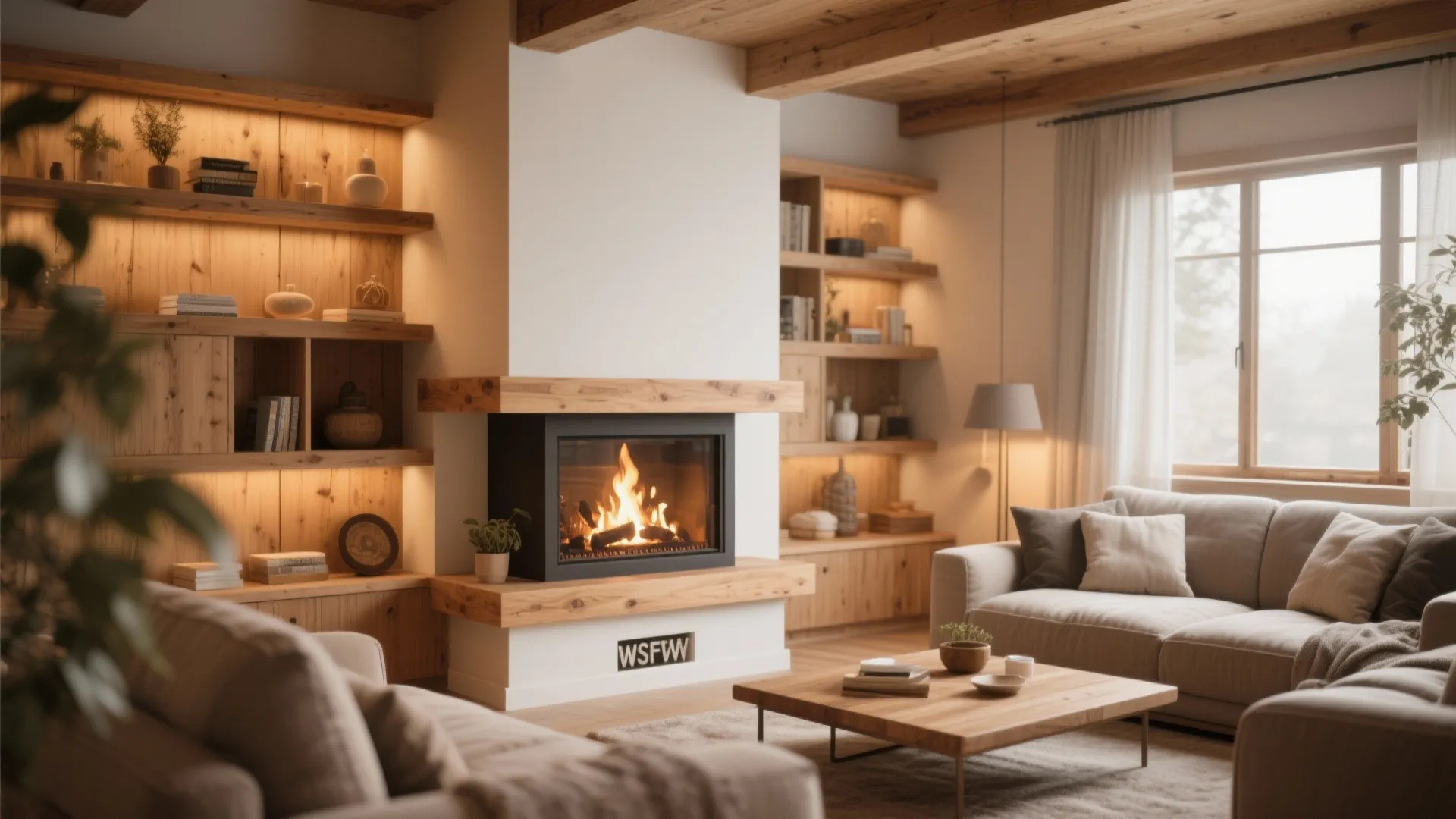 4. Corner Fireplace Feature