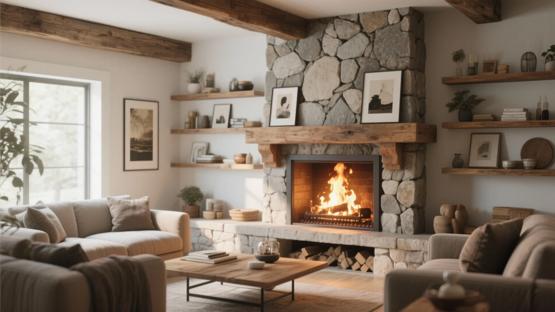 5. Corner Fireplace