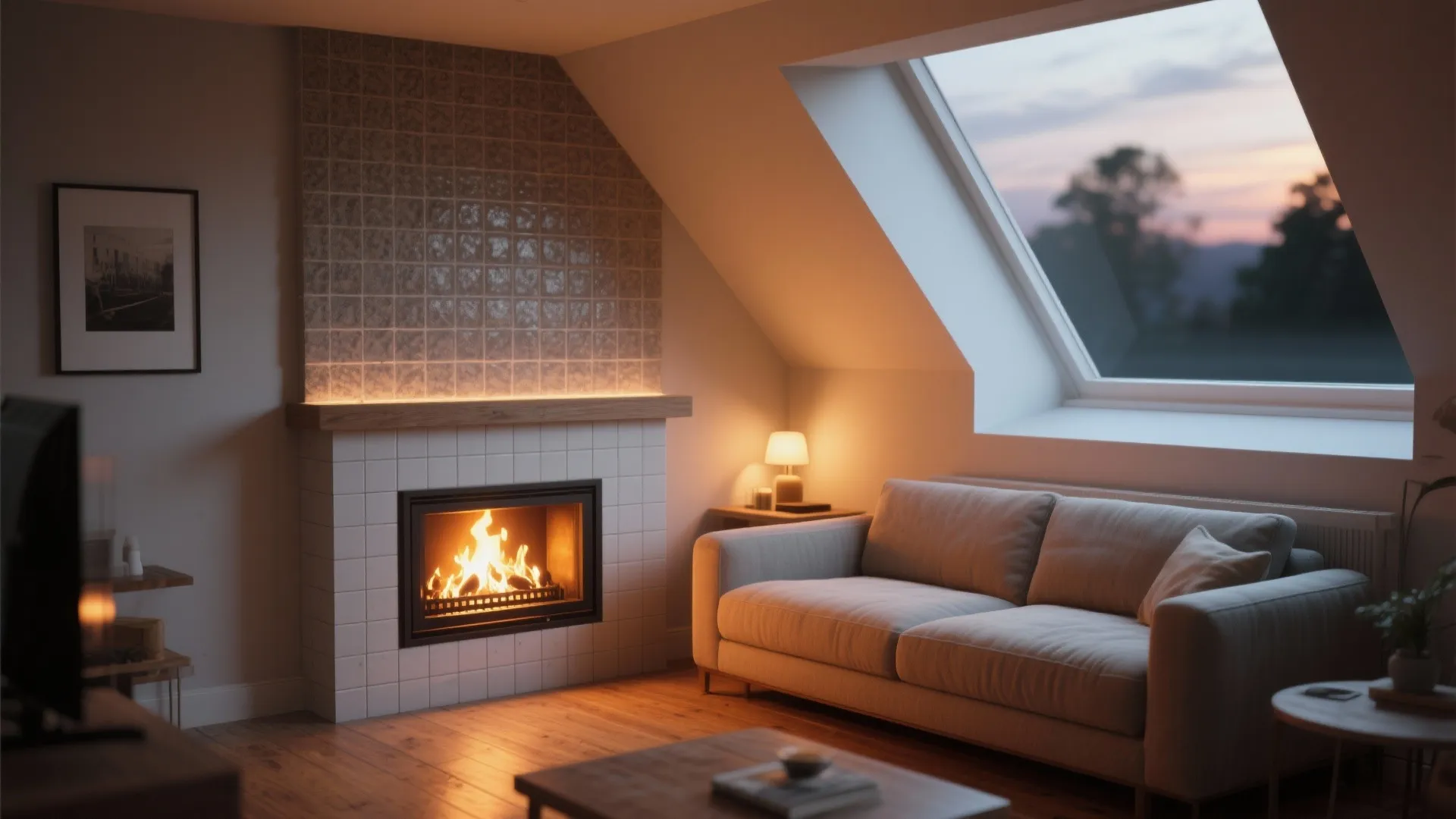 3. Corner fireplace for reclaiming unused space