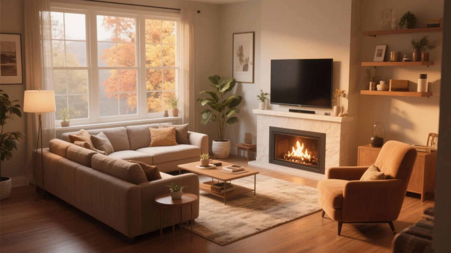 4. Corner Fireplace Focus